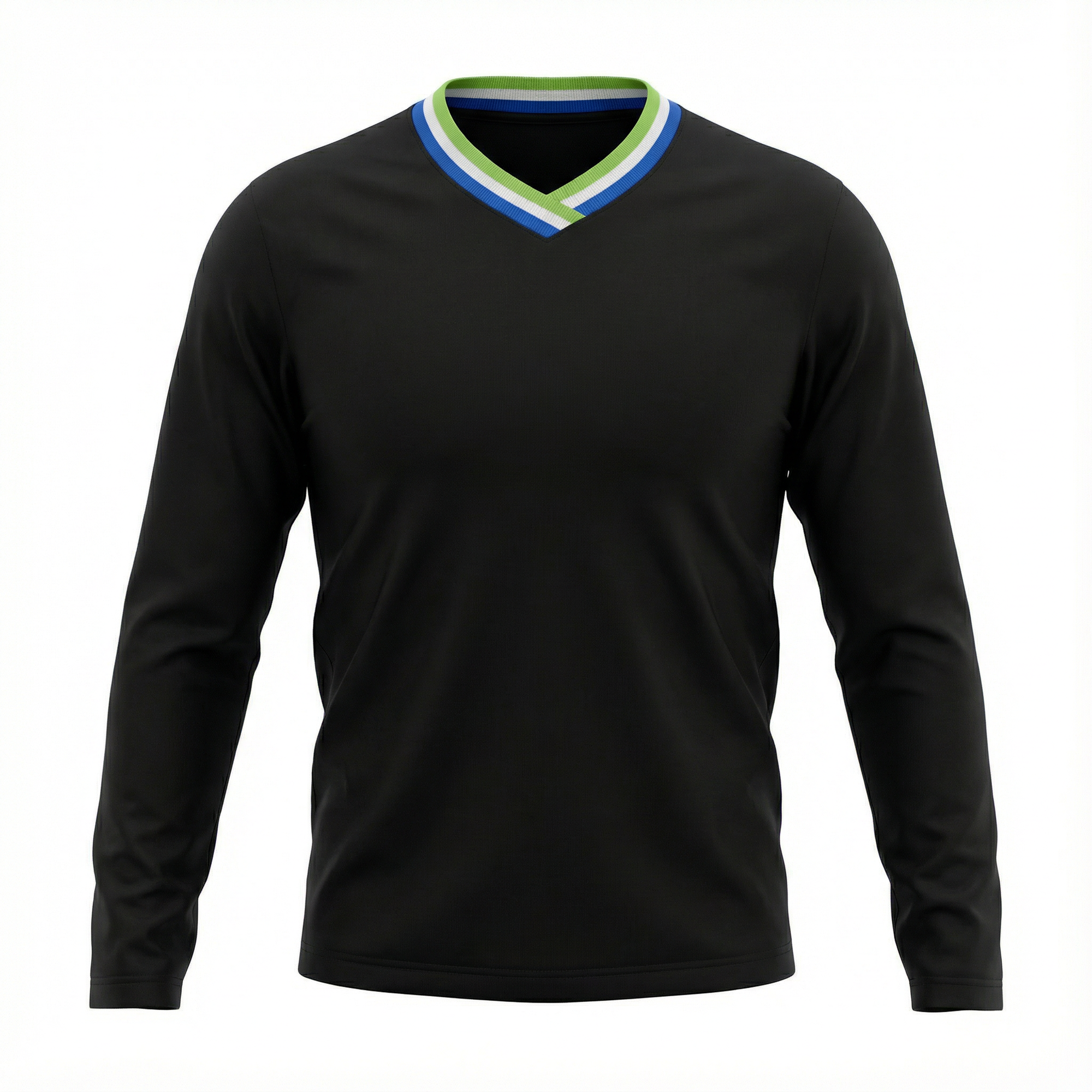 Multi Color V Neck Tee in Black by Spades