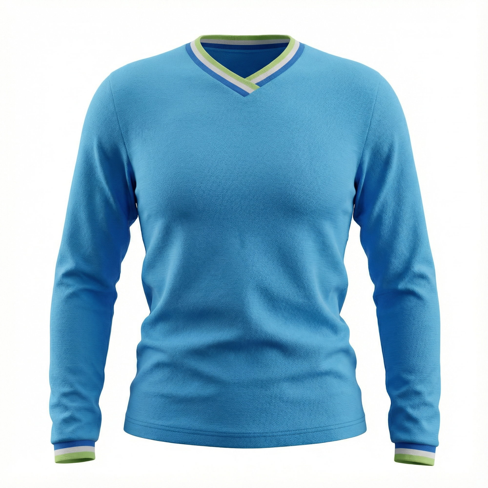 Multi Color V Neck Tee in Blue by Spades