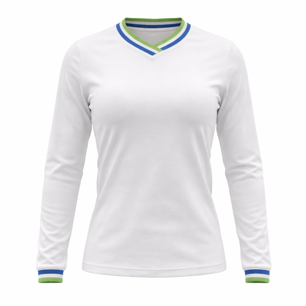 Multi Color V Neck Tee in White by Spades