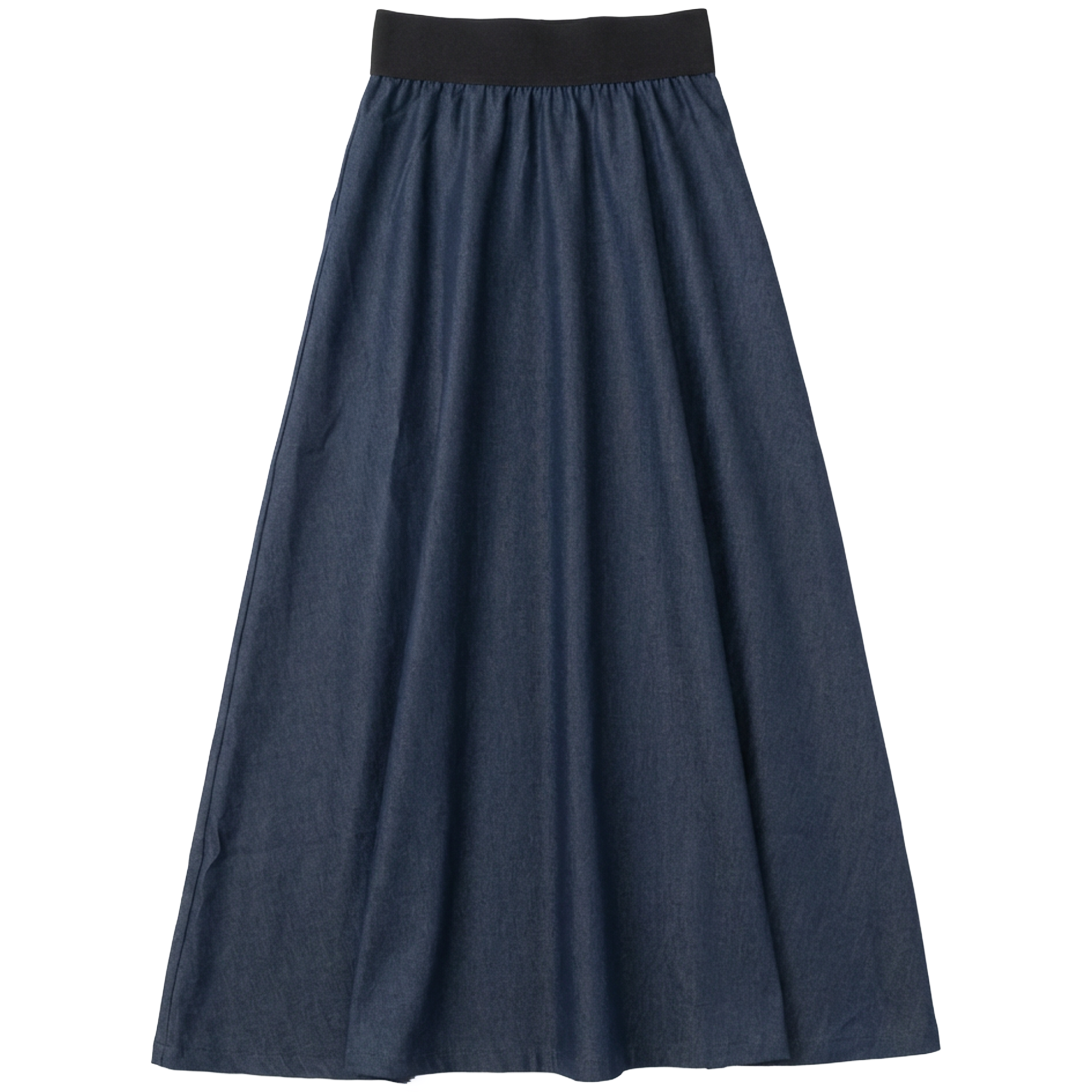 Maxi Pull On Skirt in Dark Denim by Faves