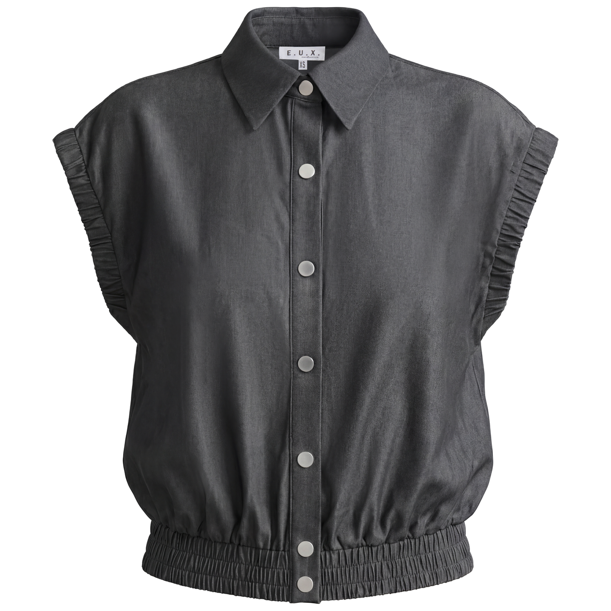 Denim Jacket Vest in Black Mix by E.U.X. Exclusive