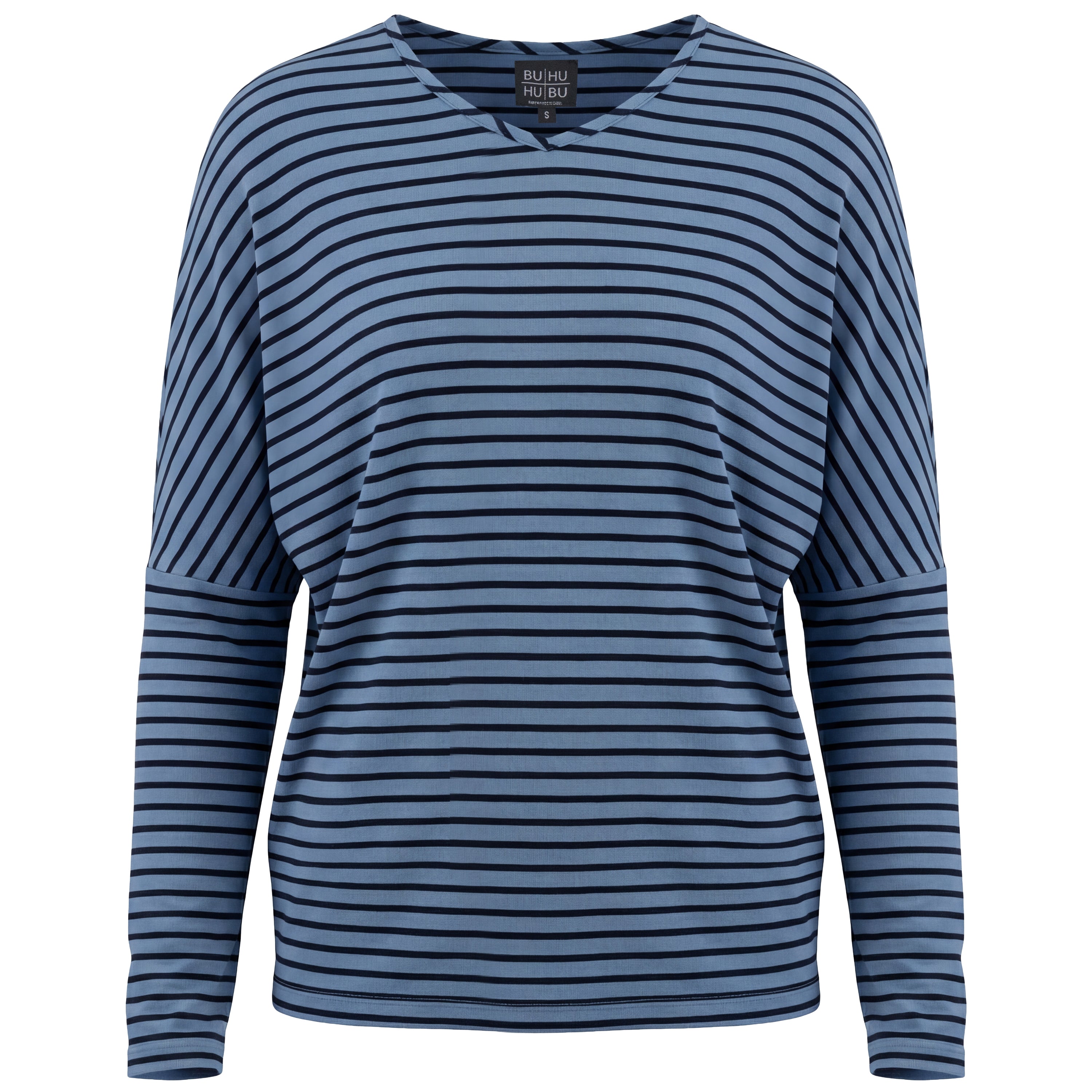 Striped V Neck Drop Shoulder Top in by BuHu