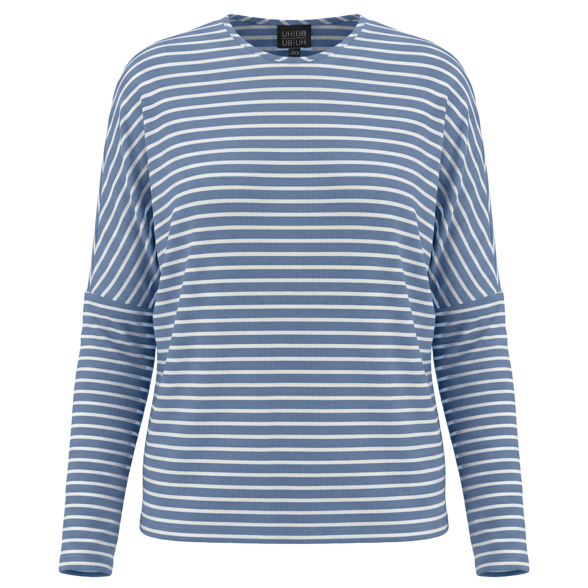 Striped V Neck Drop Shoulder Top in Teal by BuHu