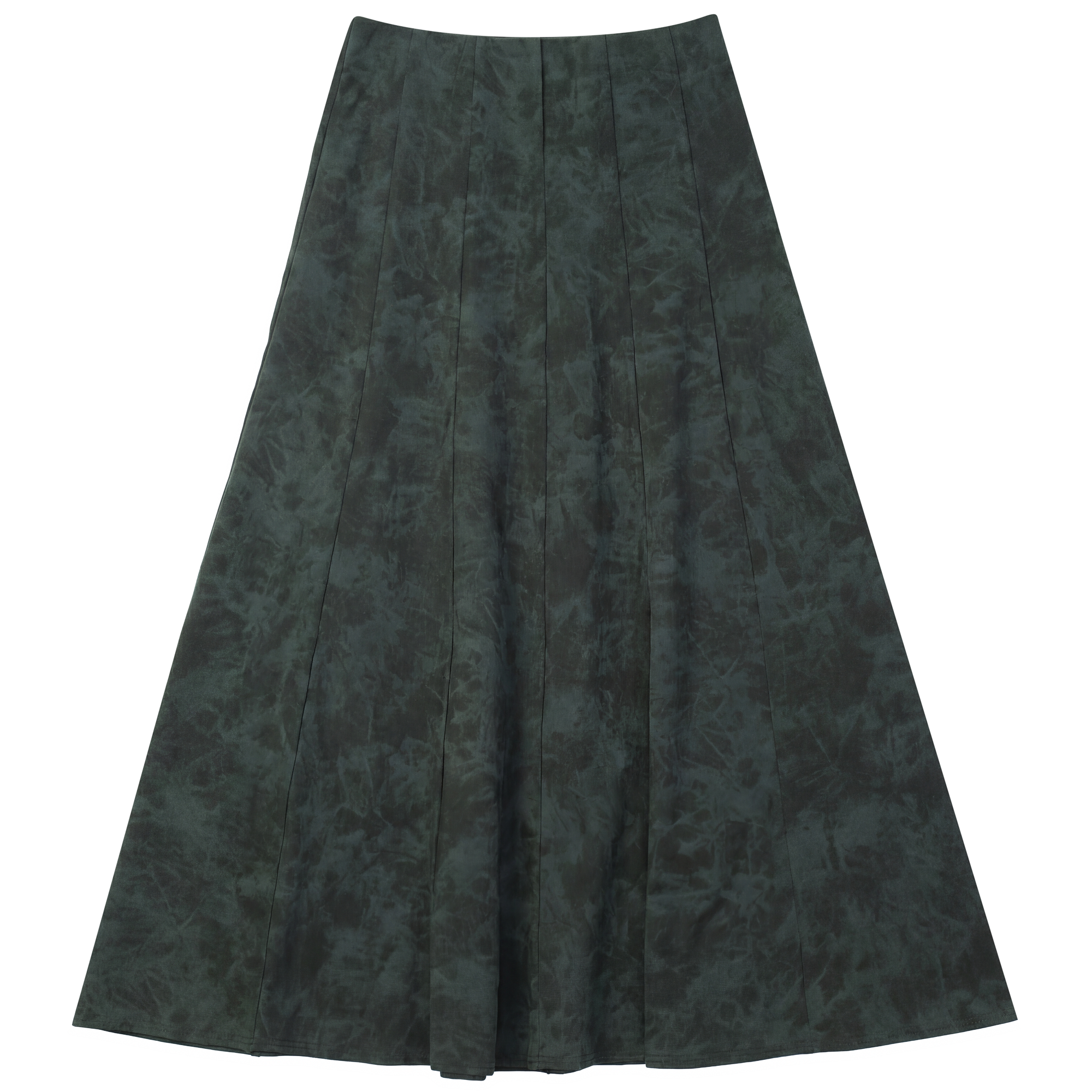Stone Wash Maxi Pensil Skirt in Olive by Spades