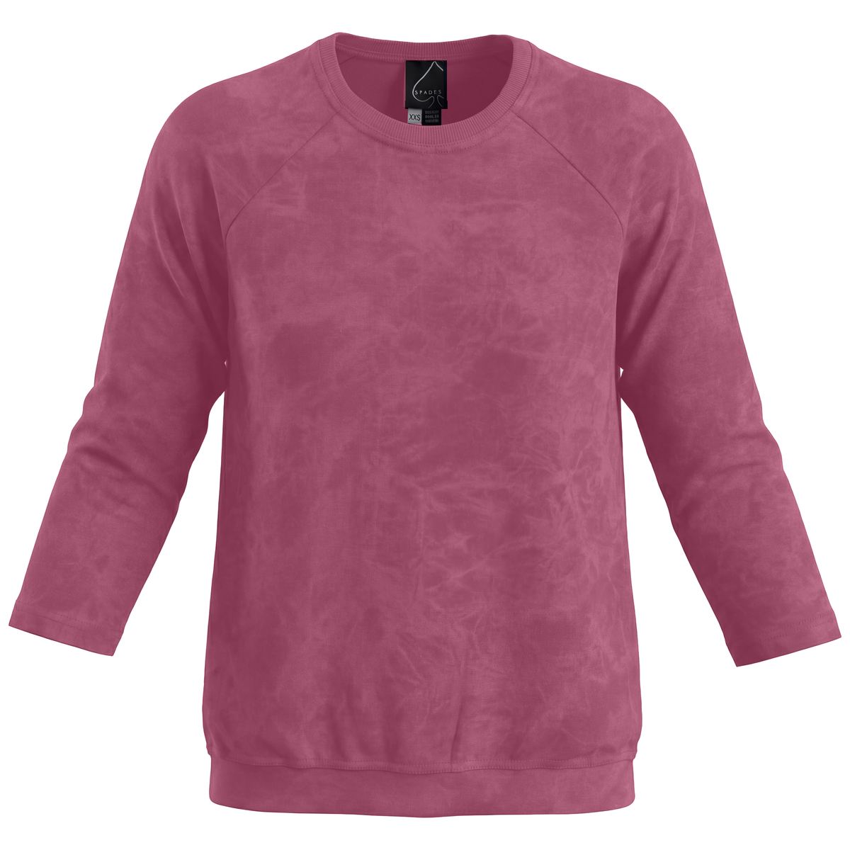 Stone Wash 3/4 Sleeve Sweatshirt in Blush by Spades