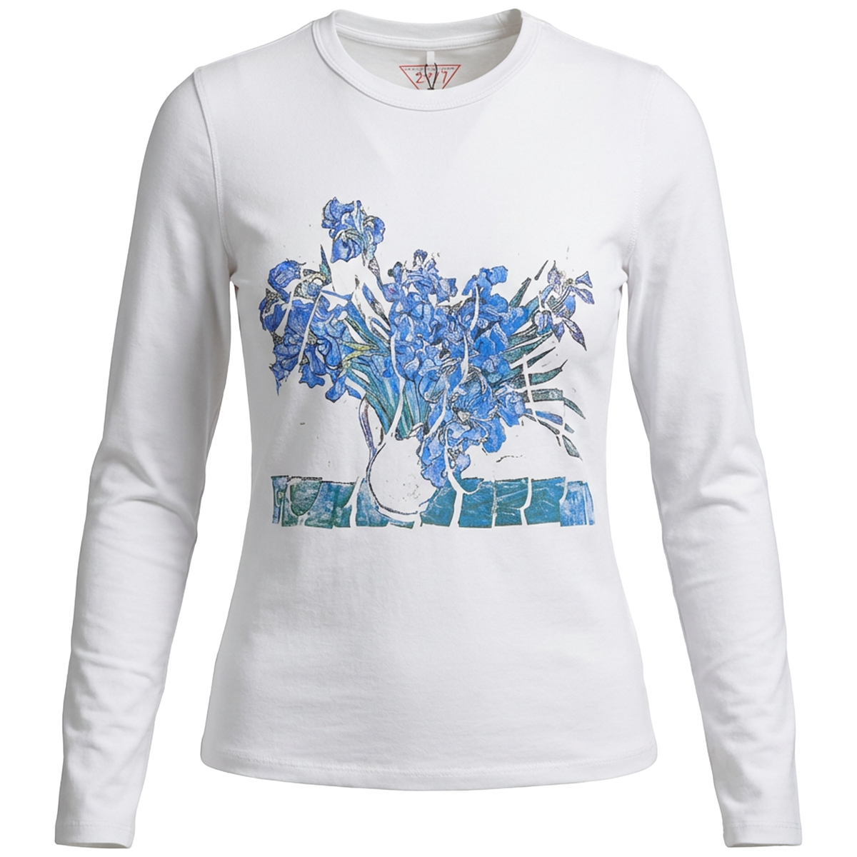 Graphic Long Sleeve Tee in White by 24-Jul