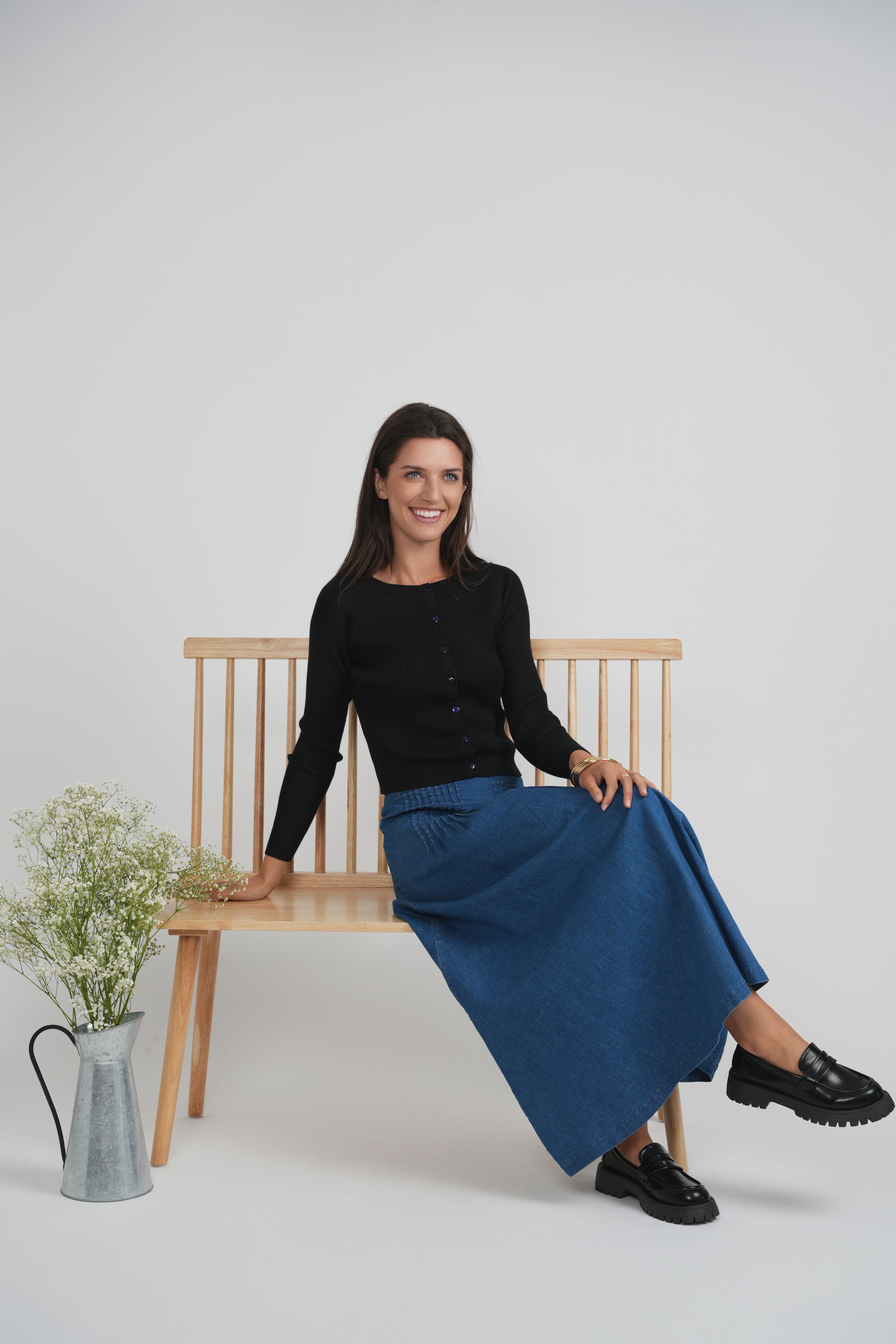 Cropped Knit Cardigan in by Coco