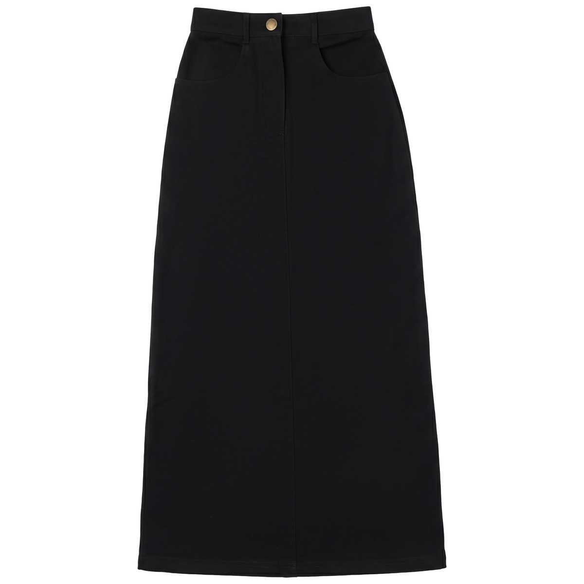 Maxi Fly Front Ulla Skirt in Black by Ulla Maxi