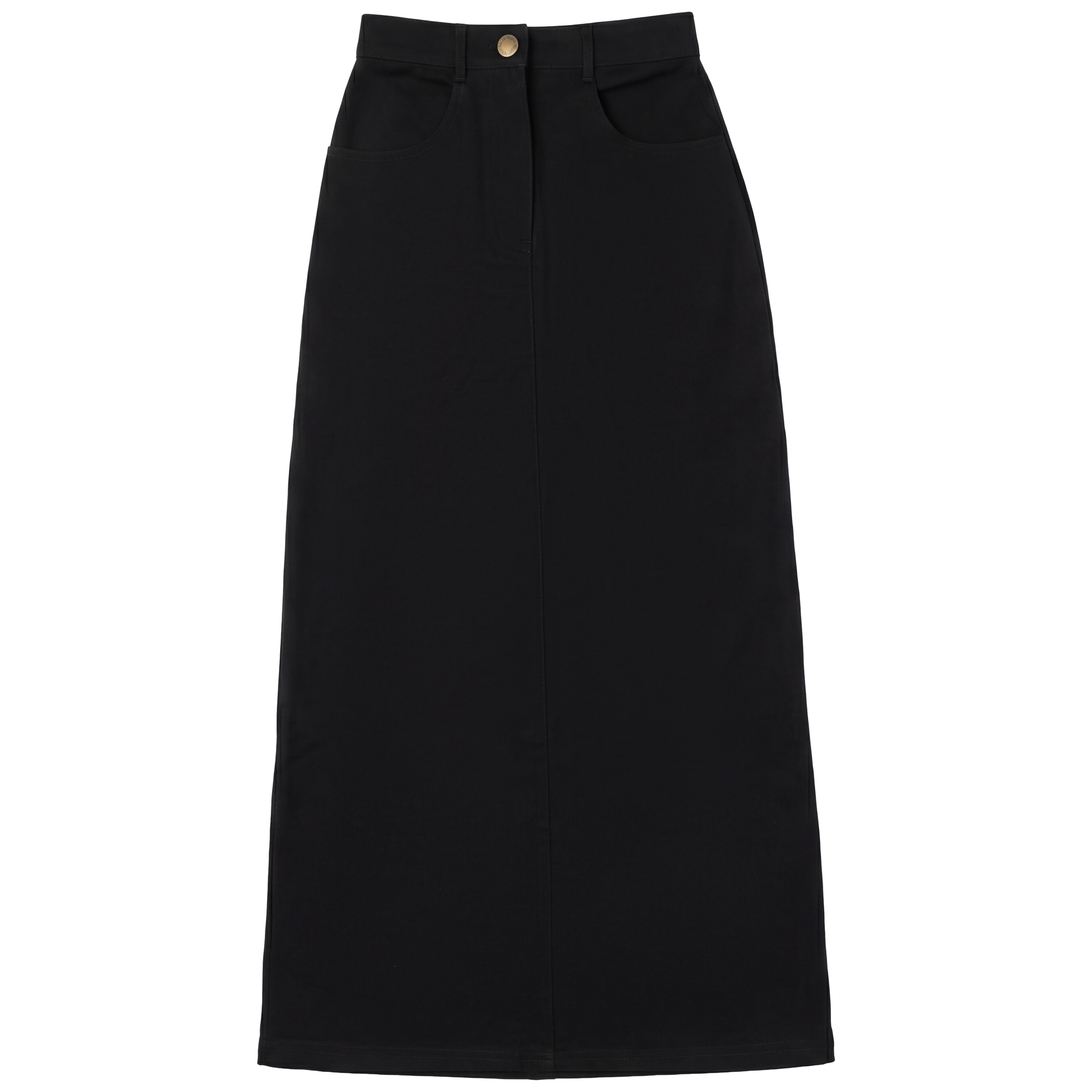 Maxi Fly Front Ulla Skirt in Black by Ulla Maxi