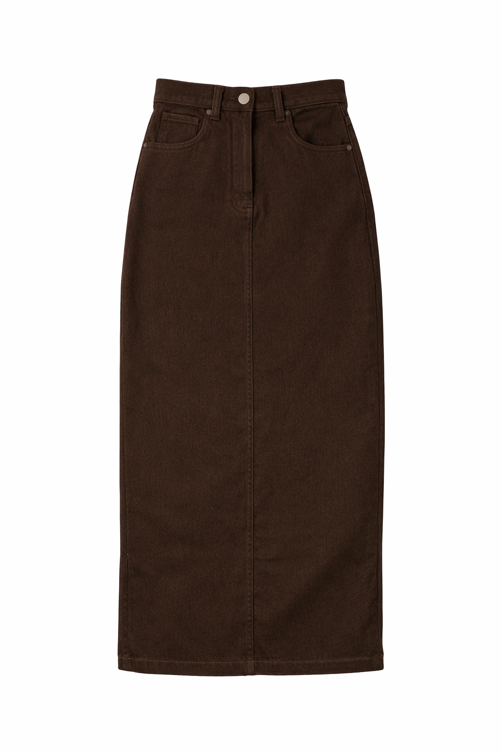 Maxi Fly Front Ulla Skirt in Coffee by Ulla Maxi