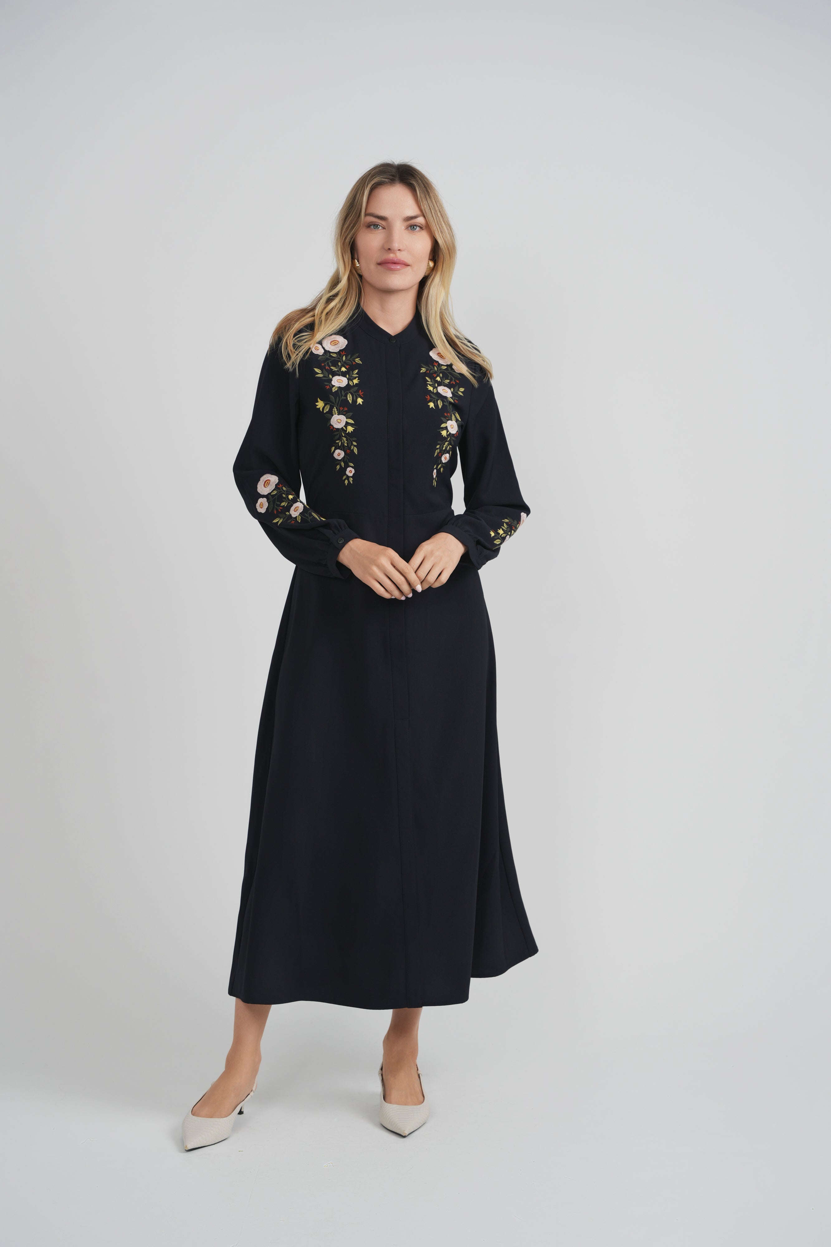 Embroidered Shirt Dress in by Club Malibu