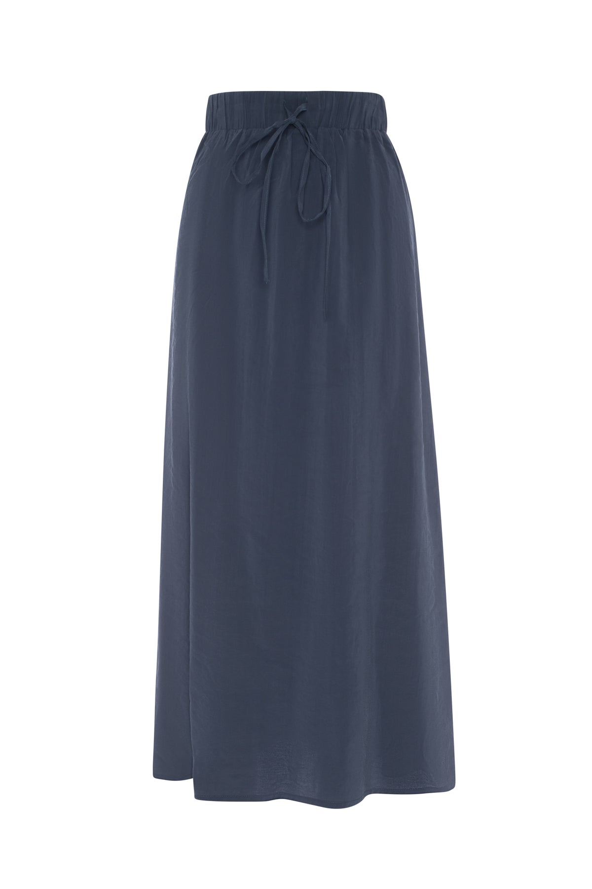 Copper Tencel Maxi Skirt in Midnight Blue by Versatile