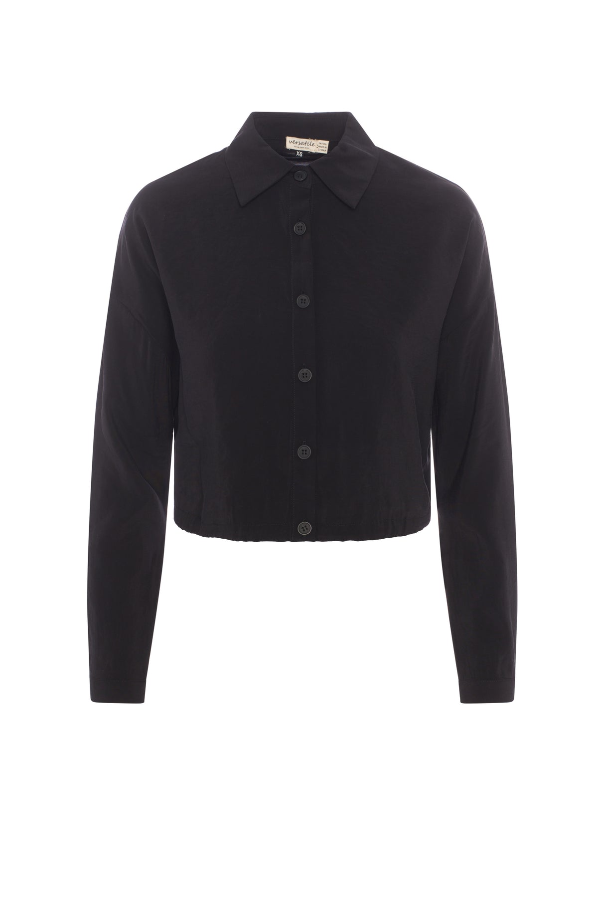 Copper Tencel Blouse in Black by Versatile
