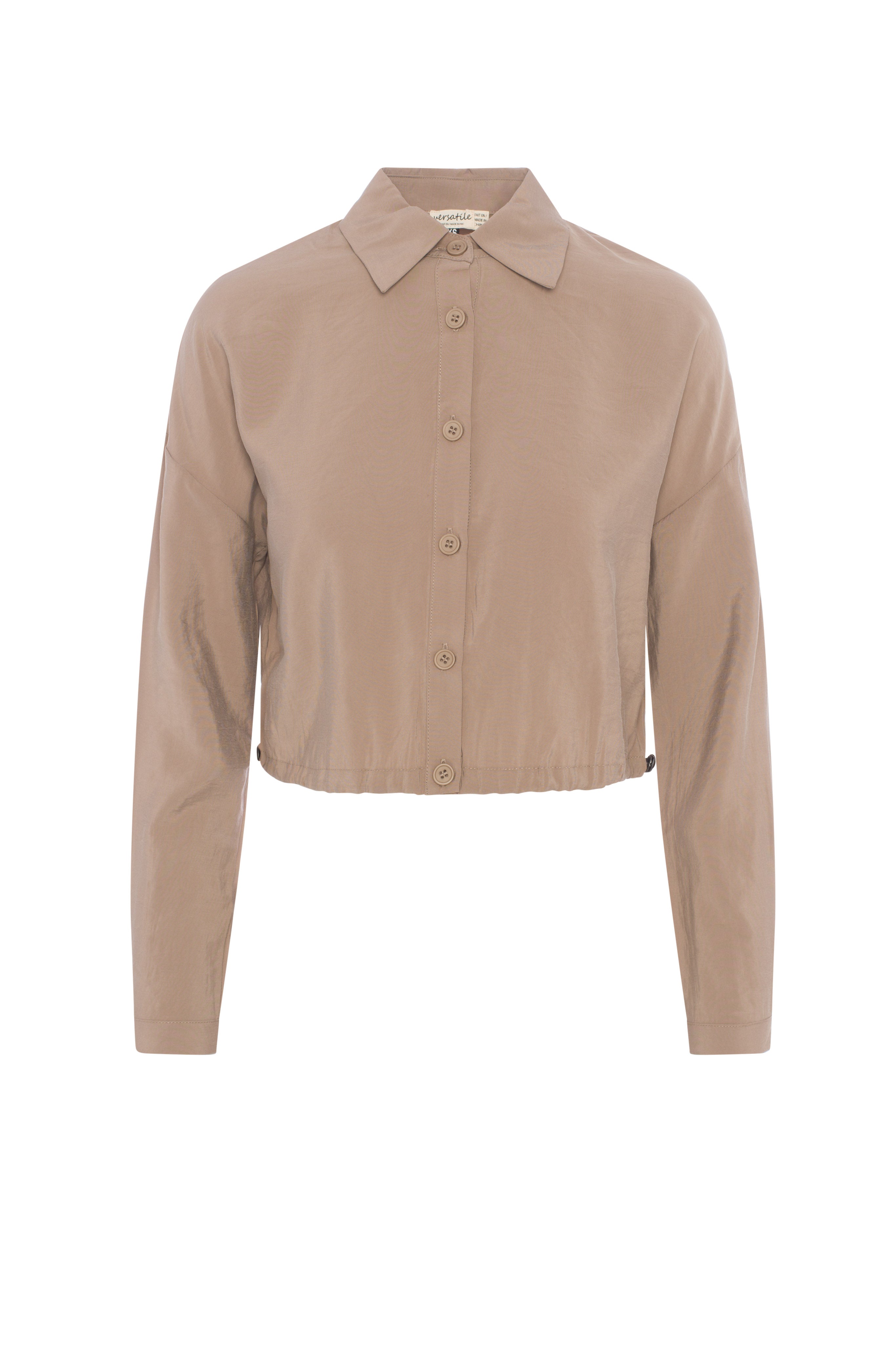 Copper Tencel Blouse in Taupe by Versatile