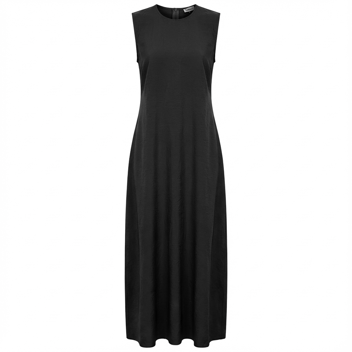 Copper Tencel Maxi Crew Neck Jumper in Black by Versatile