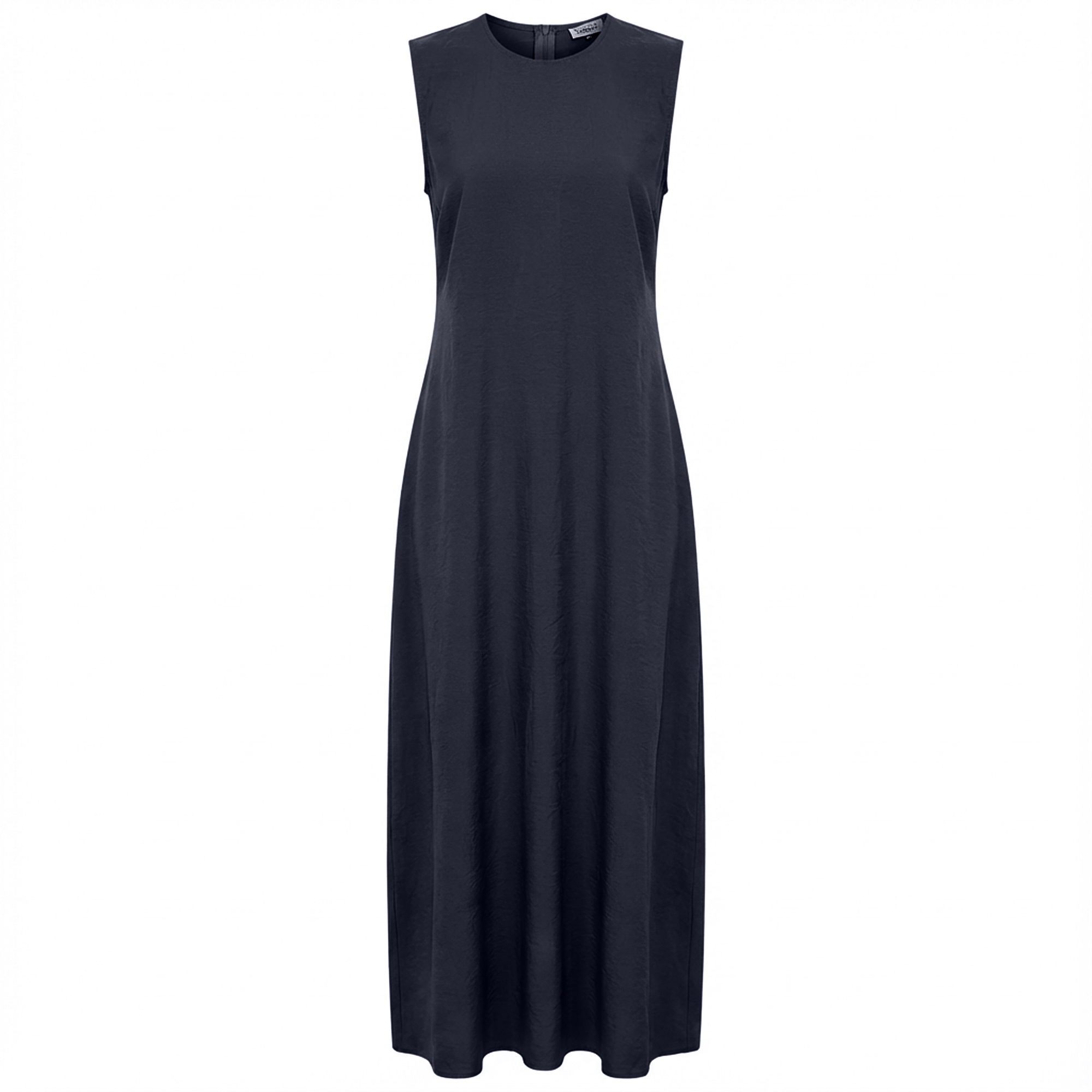 Copper Tencel Maxi Crew Neck Jumper in Midnight Blue by Versatile