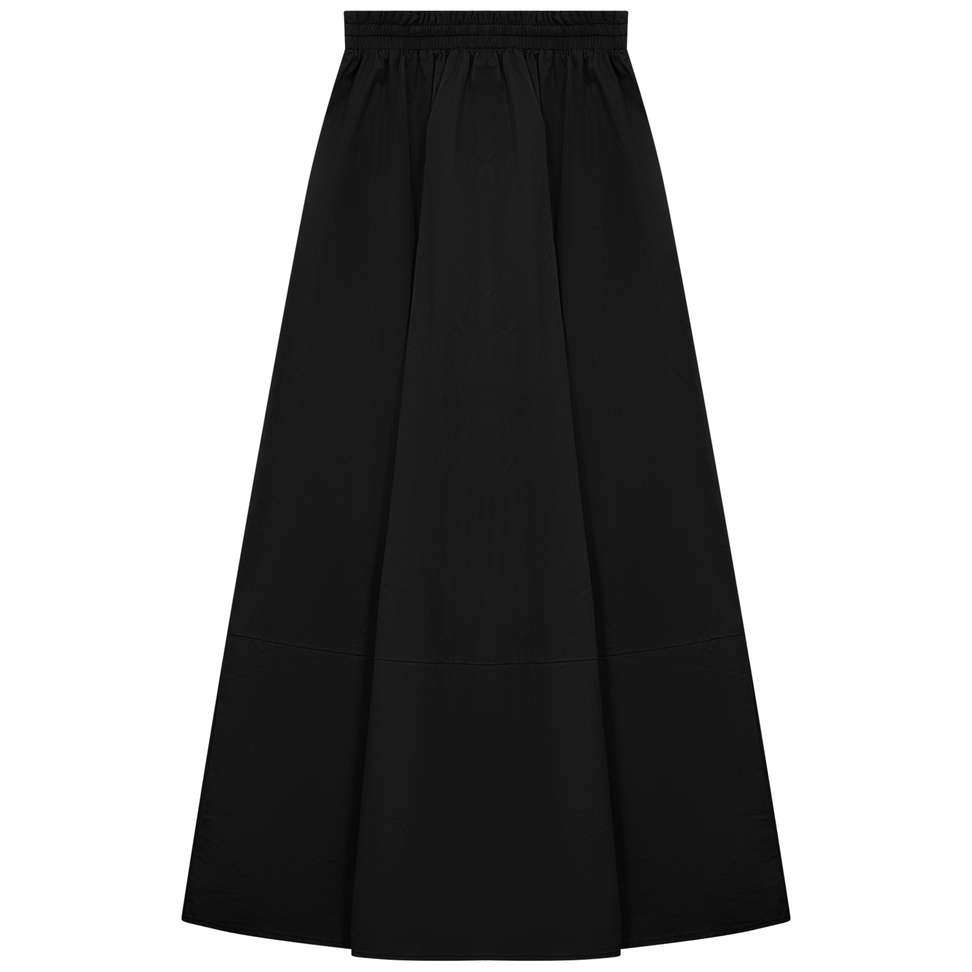 Maxi Paper Bag Skirt in Black by E.U.X. Exclusive