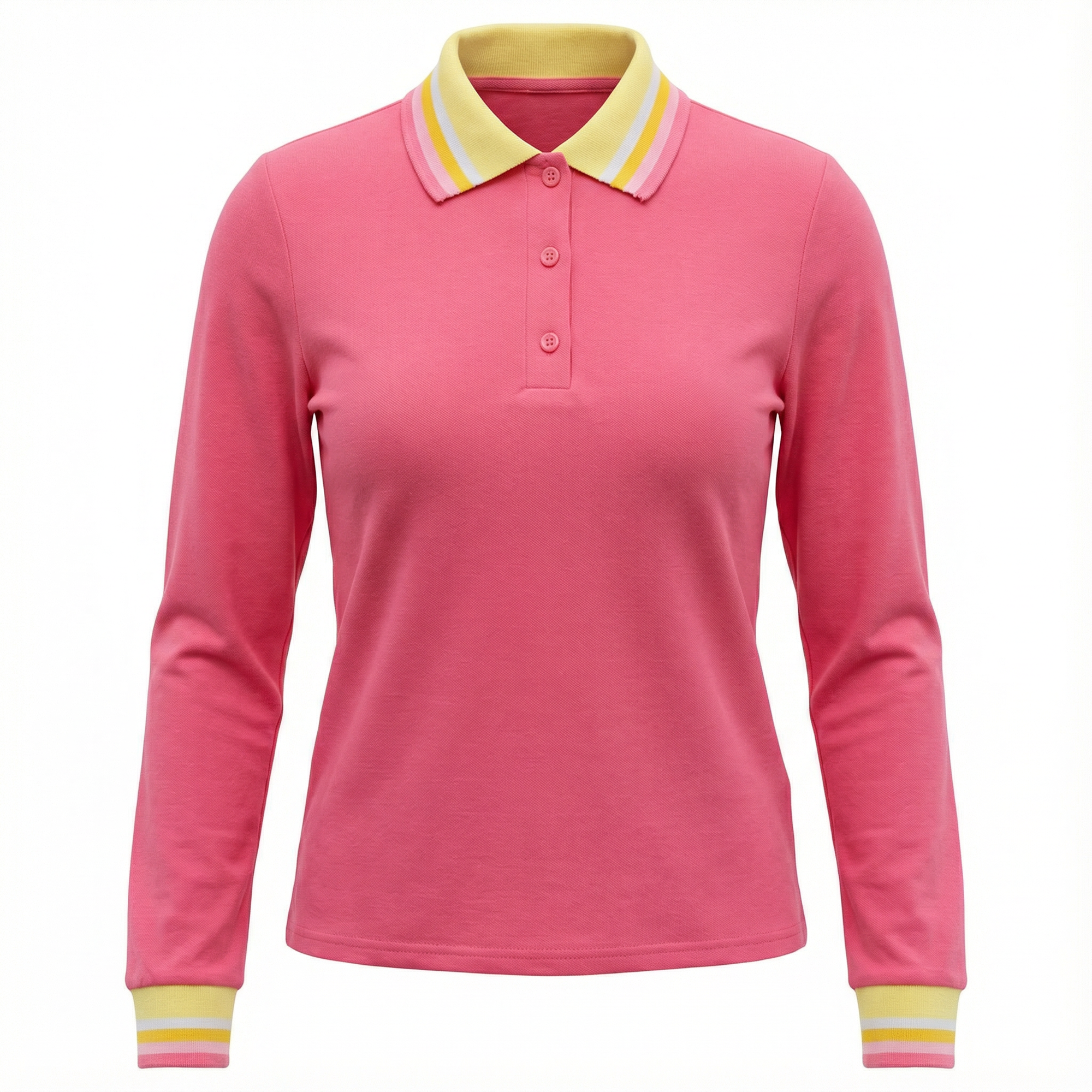 Striped Collar Tee in Bold Pink by Spades