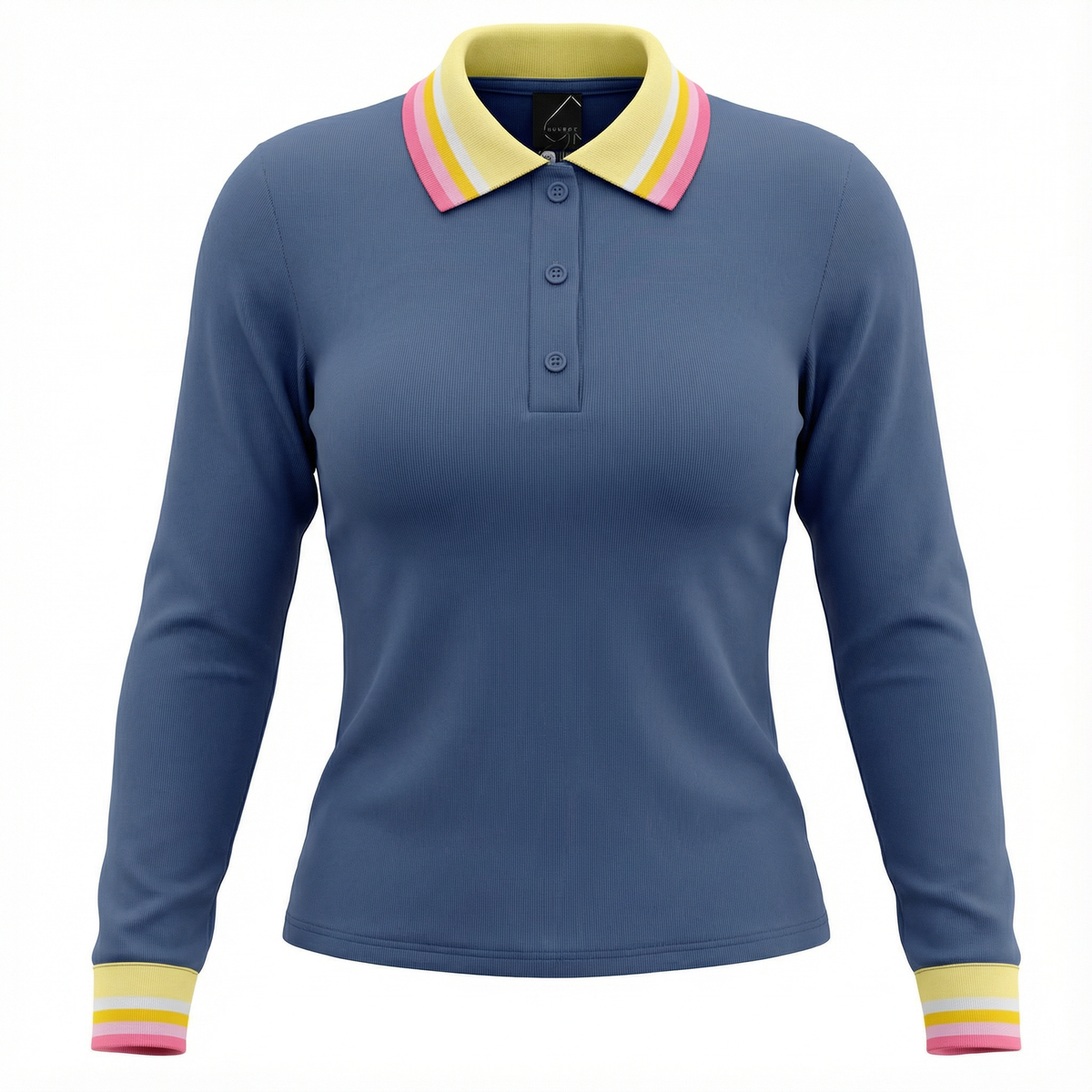 Striped Collar Tee in Chambray by Spades
