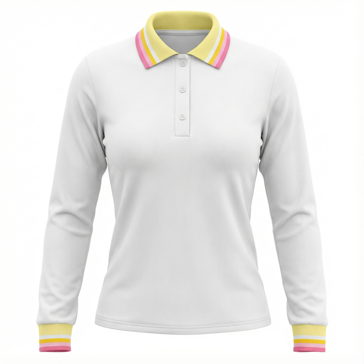 Striped Collar Tee in White by Spades