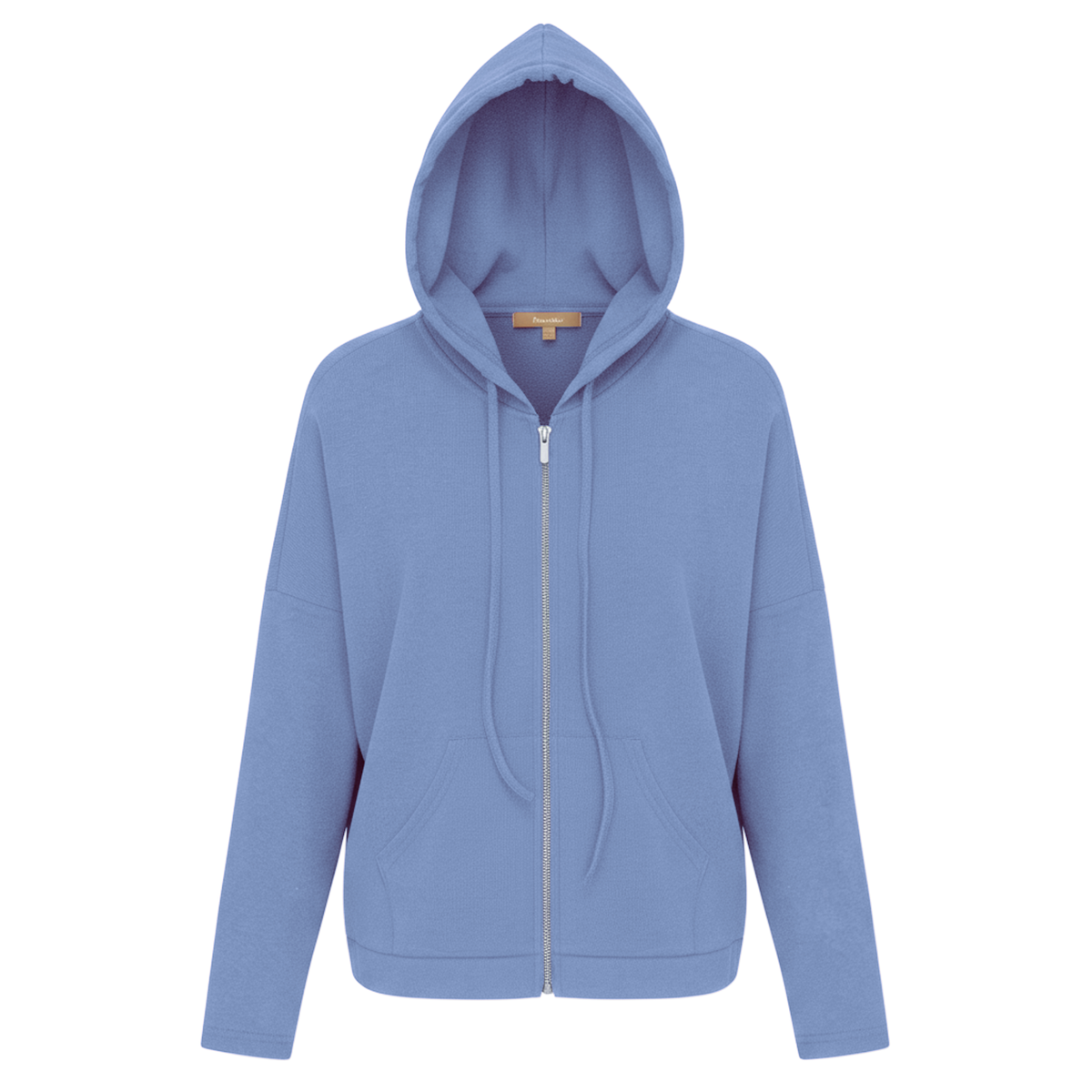 Ribbed Drop Shoulder Hoodie in Pewter by Positive