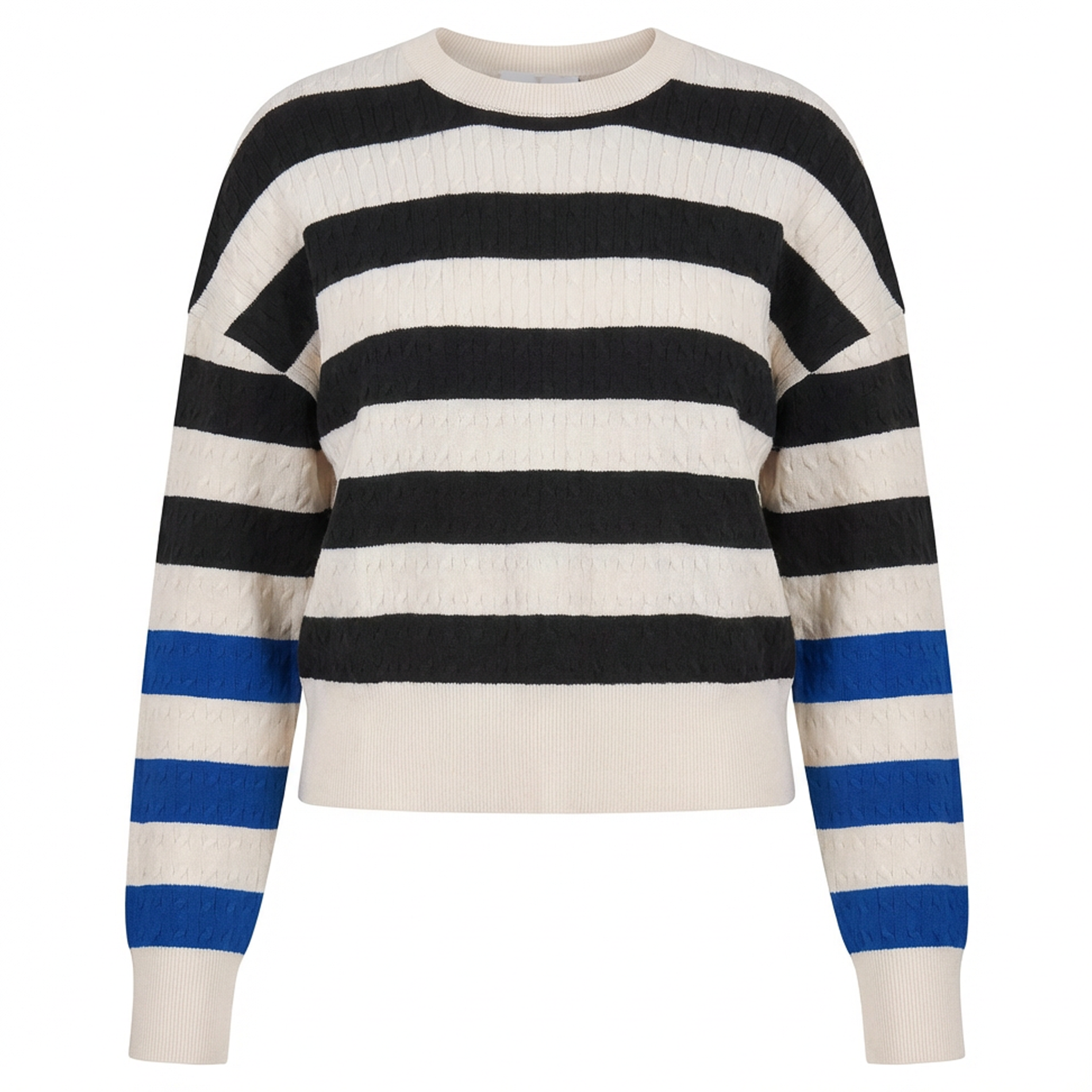 Striped Cable Sweater in by Iconic