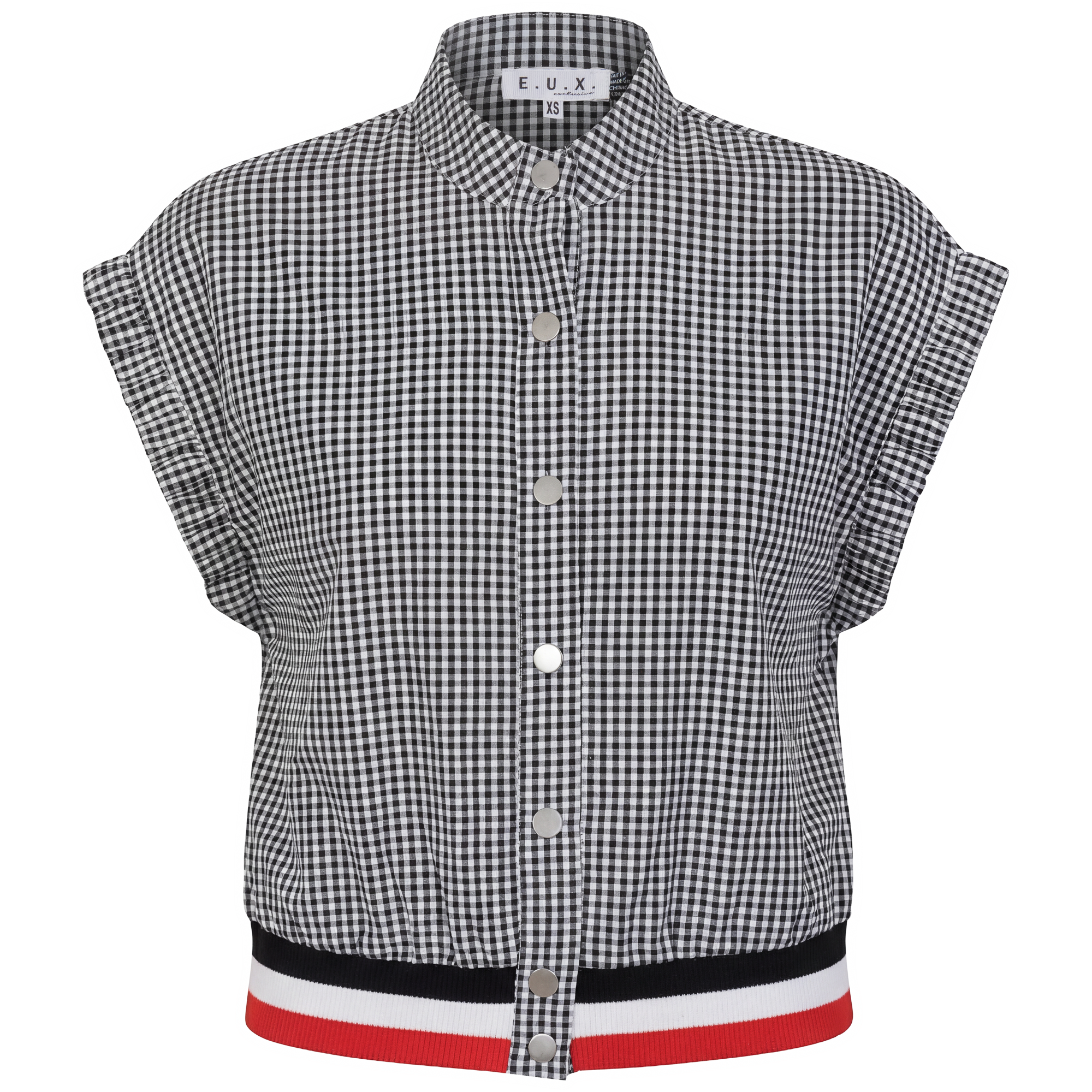 Gingham Snap Vest in by E.U.X. Exclusive
