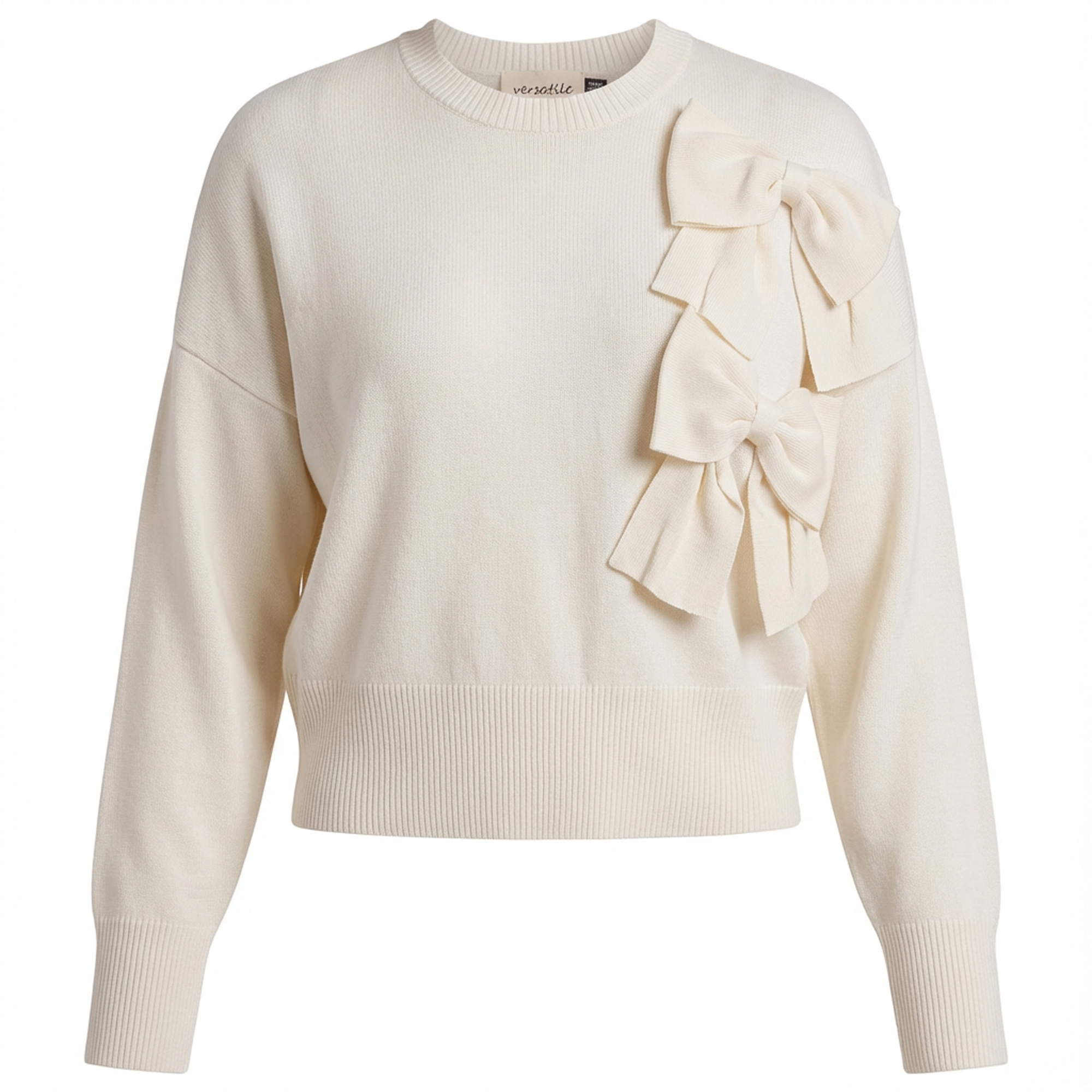 Bow Sweater in Cream by Versatile