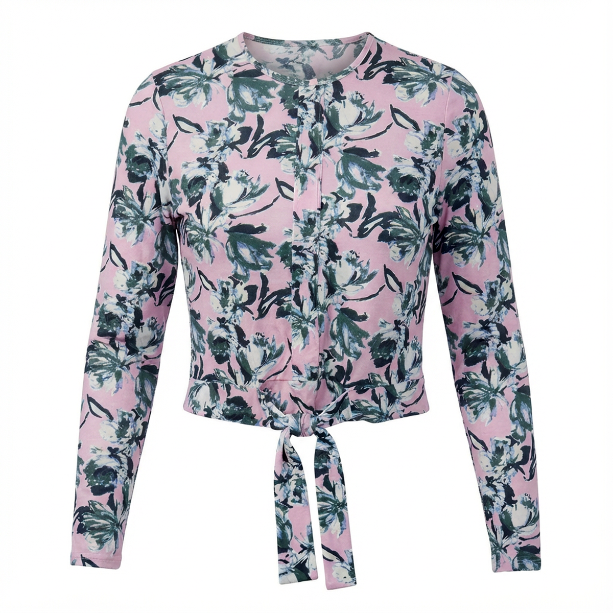 Printed Tie Tee in Pink by 24-Jul