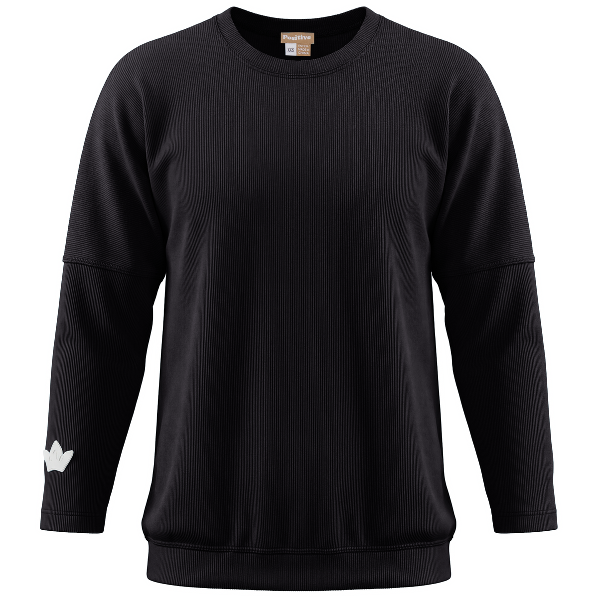 Ribbed Top in Black by Positive