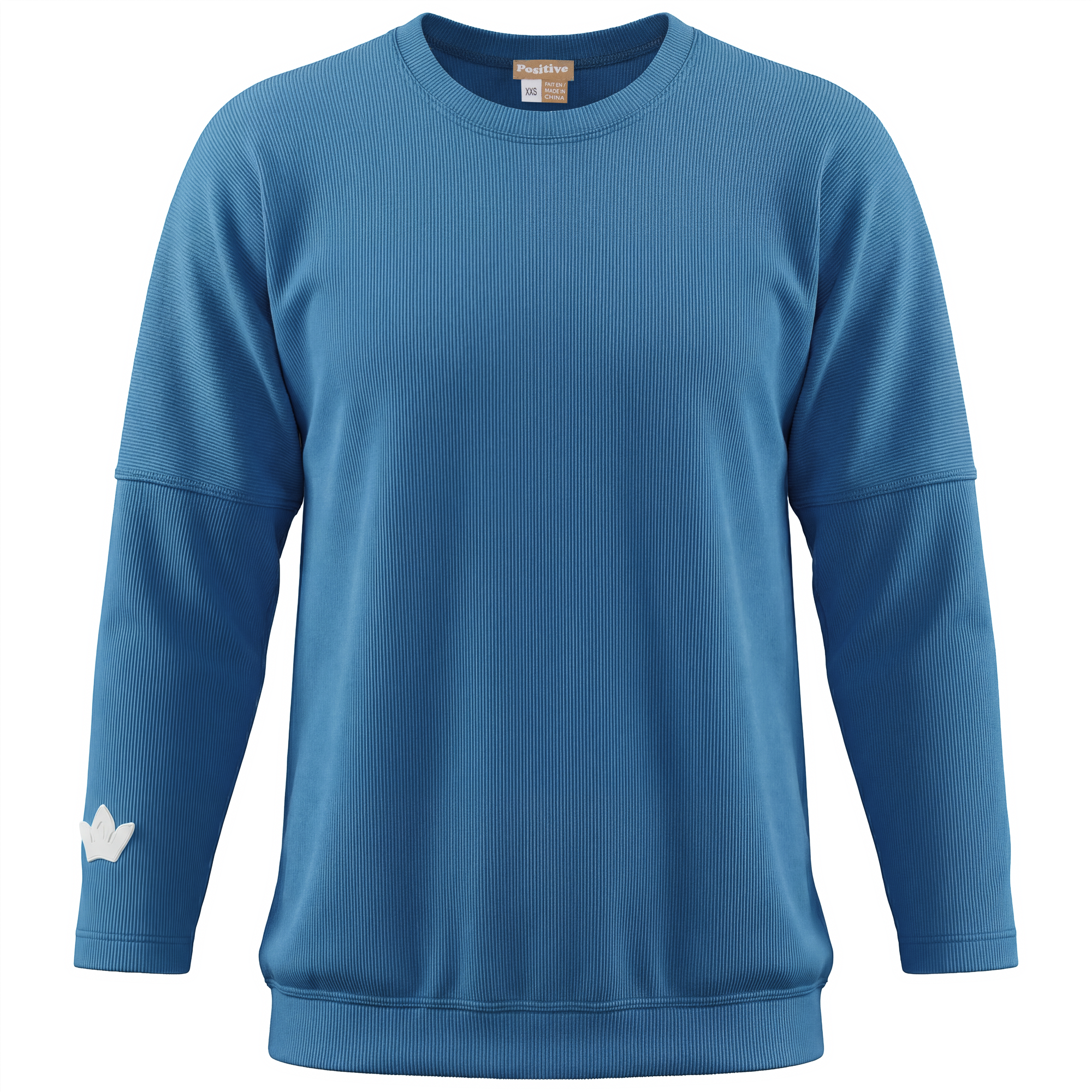 Ribbed Top in Light Chambray by Positive