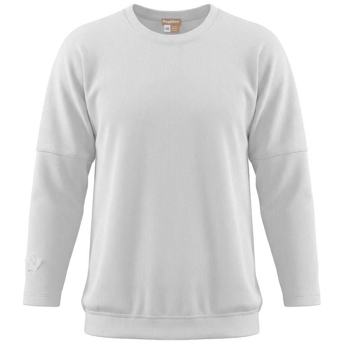 Ribbed Top in White by Positive