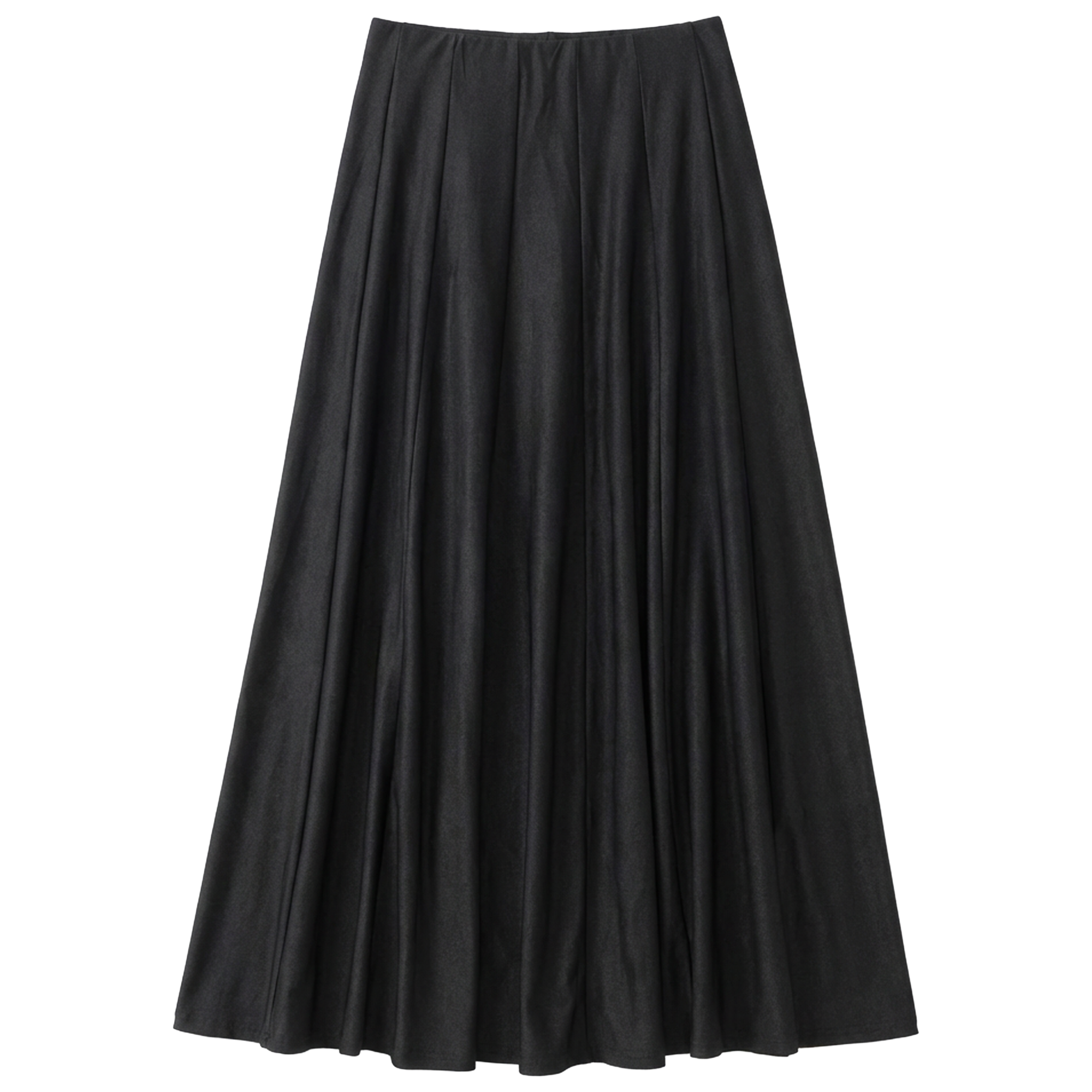Maxi Panel Denim Skirt in Black Mix by Spades