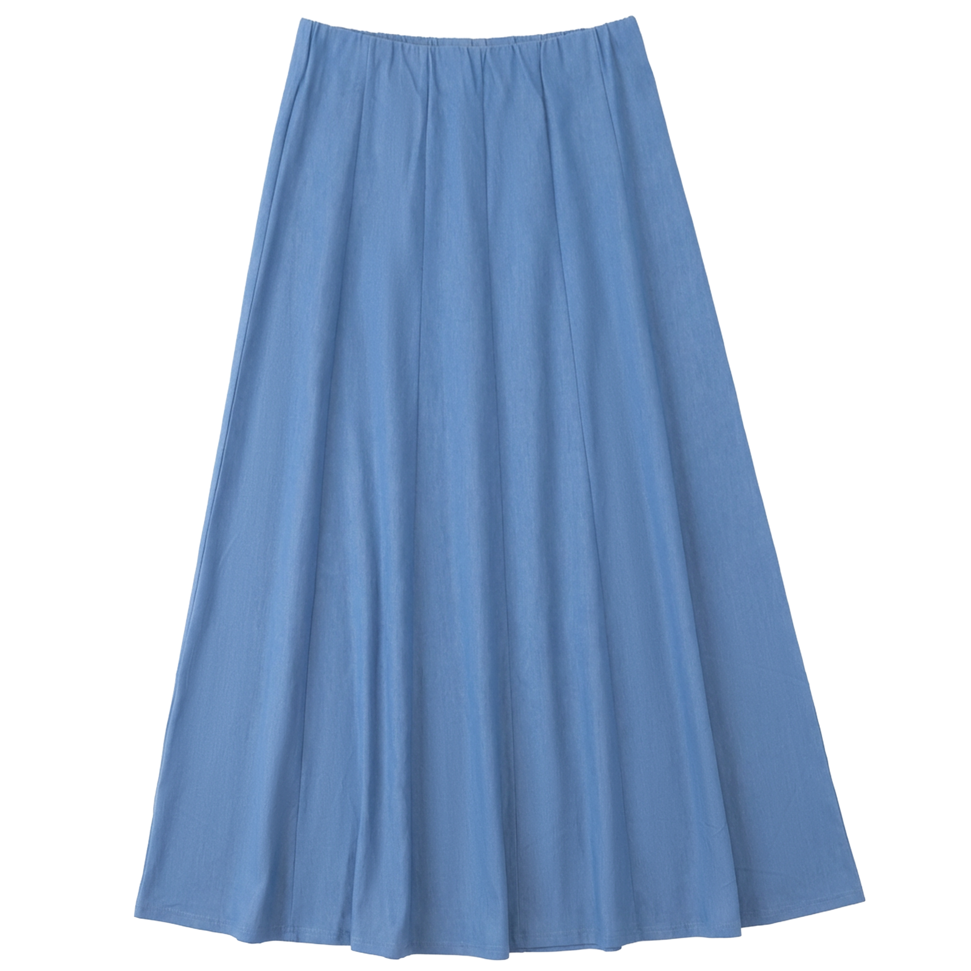 Maxi Panel Denim Skirt in Chambray Mix by Spades