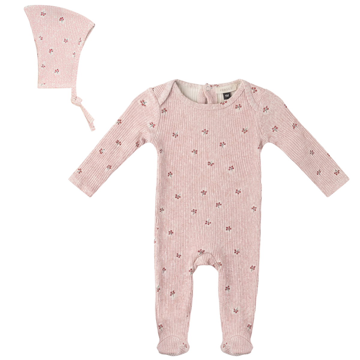 Cherry Print Onesie in Pink by Fragile