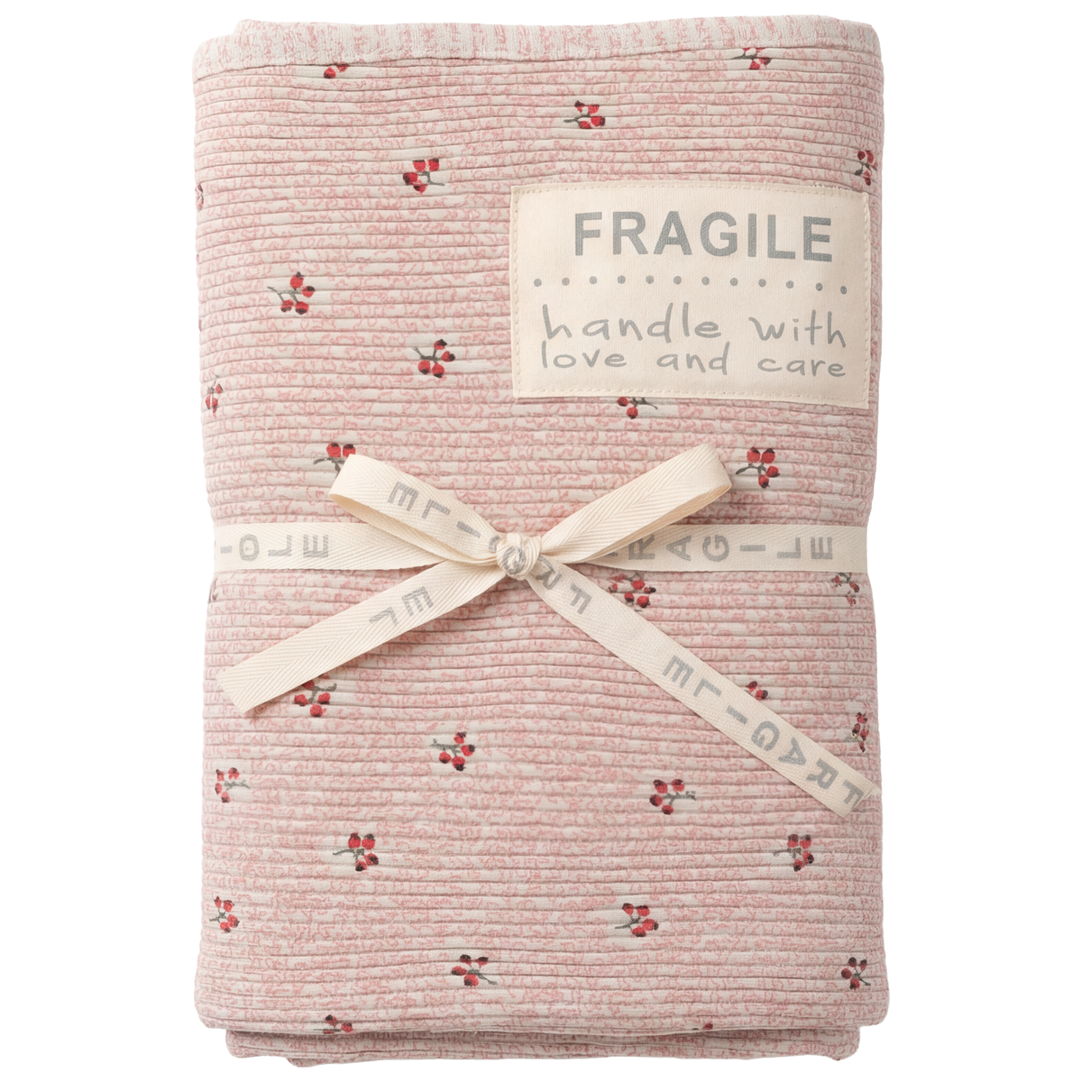 Cherry Print Blanket in Pink One Size by Fragile