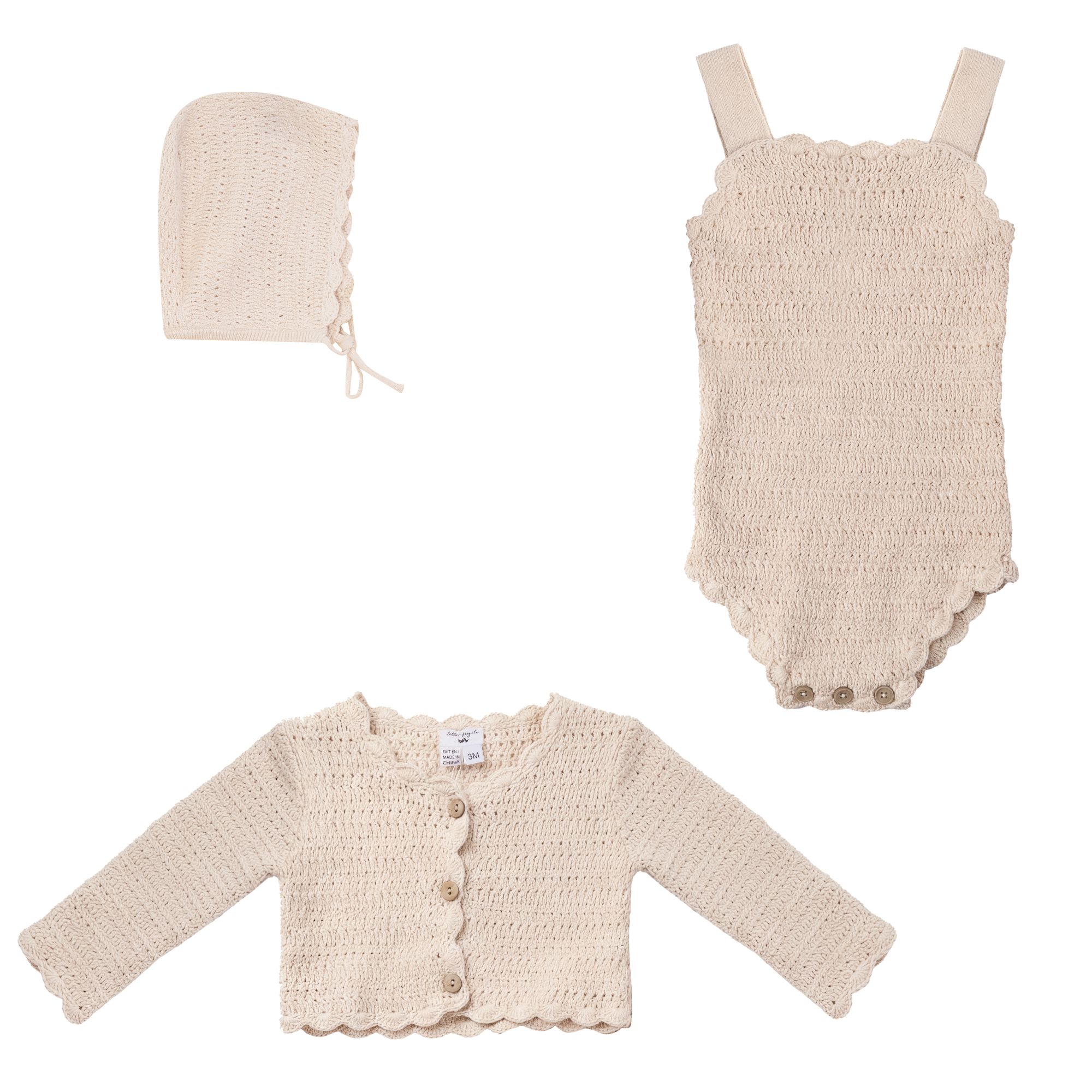 Knit Ply Set in Natural by Little Fragile