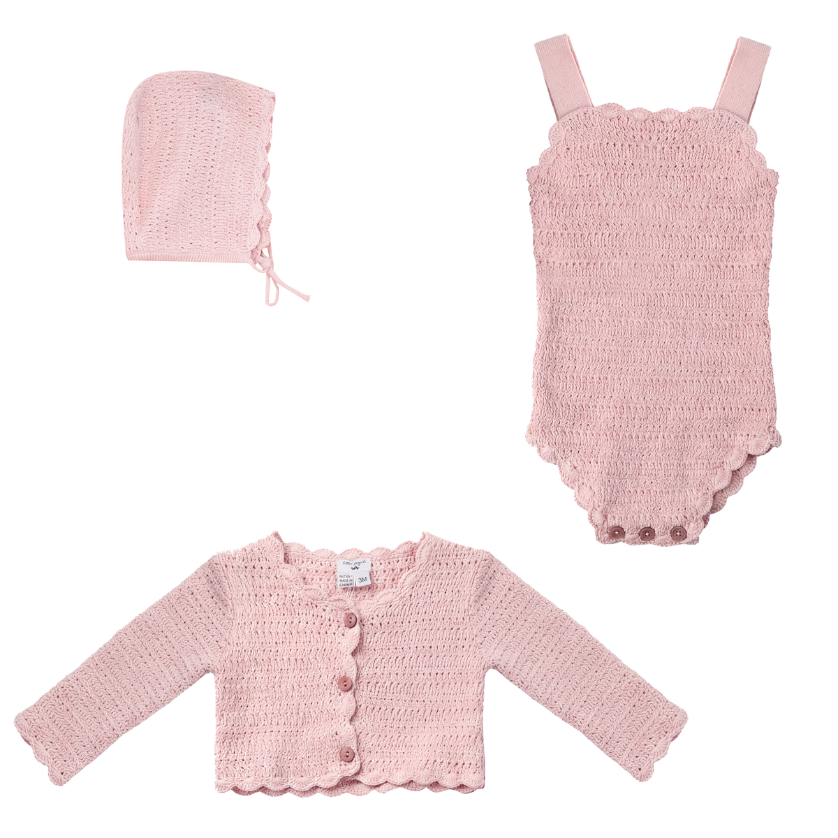 Knit Ply Set in Petal by Little Fragile