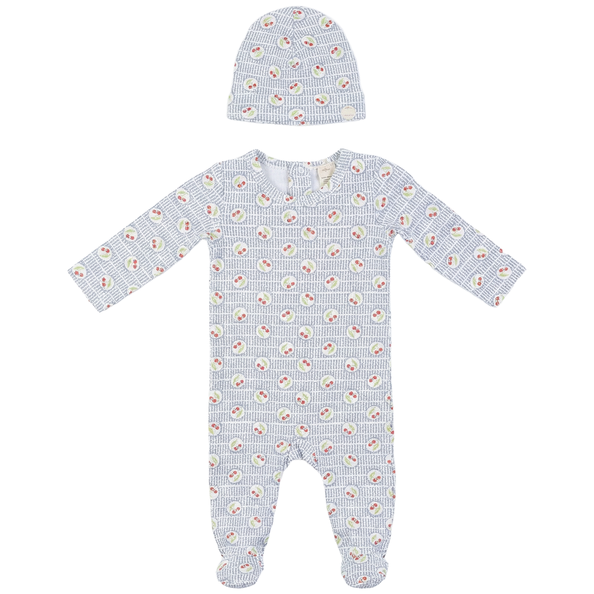 Cherry Print Dotted Onesie in White Red by Lola