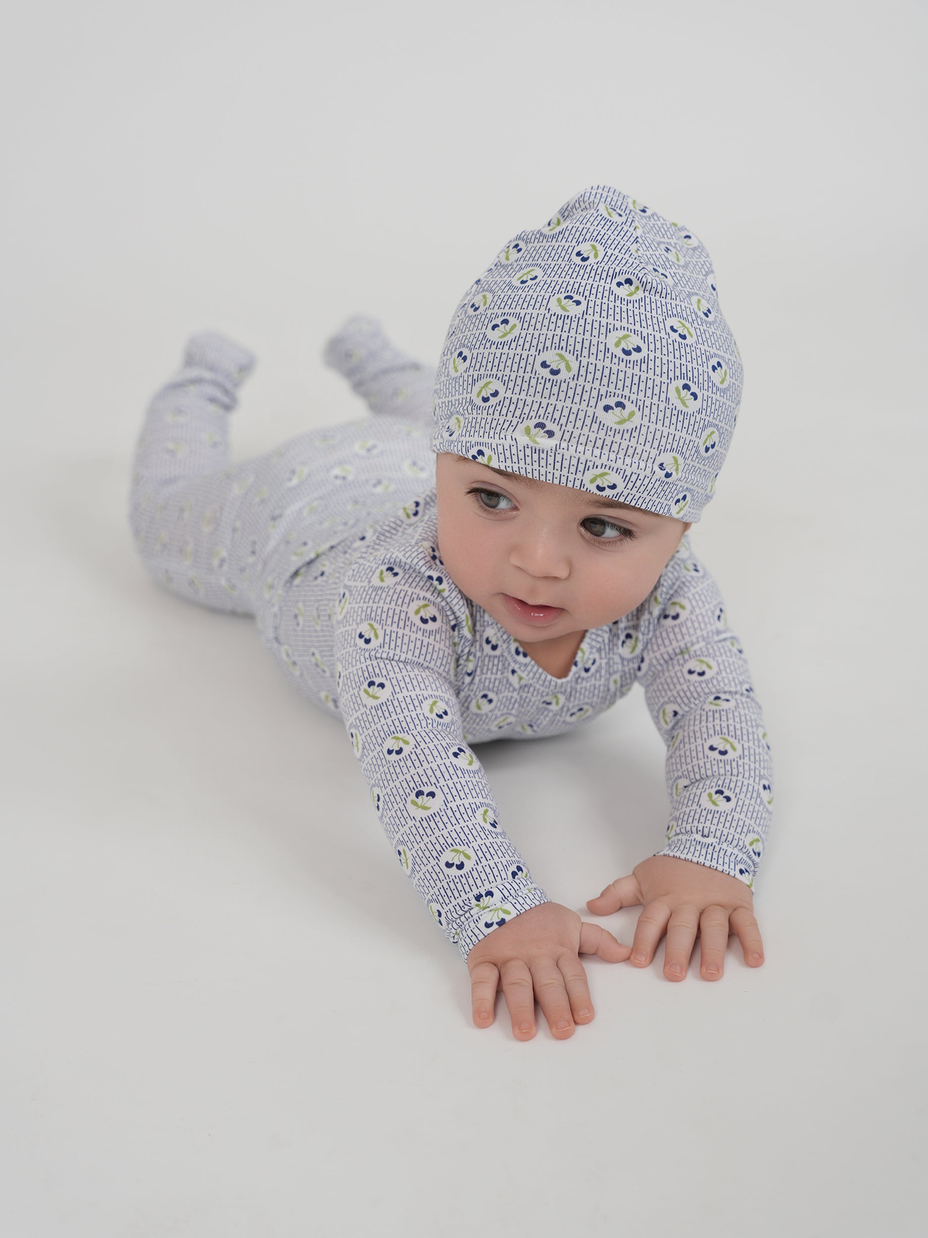 Cherry Print Dotted Onesie in by Lola