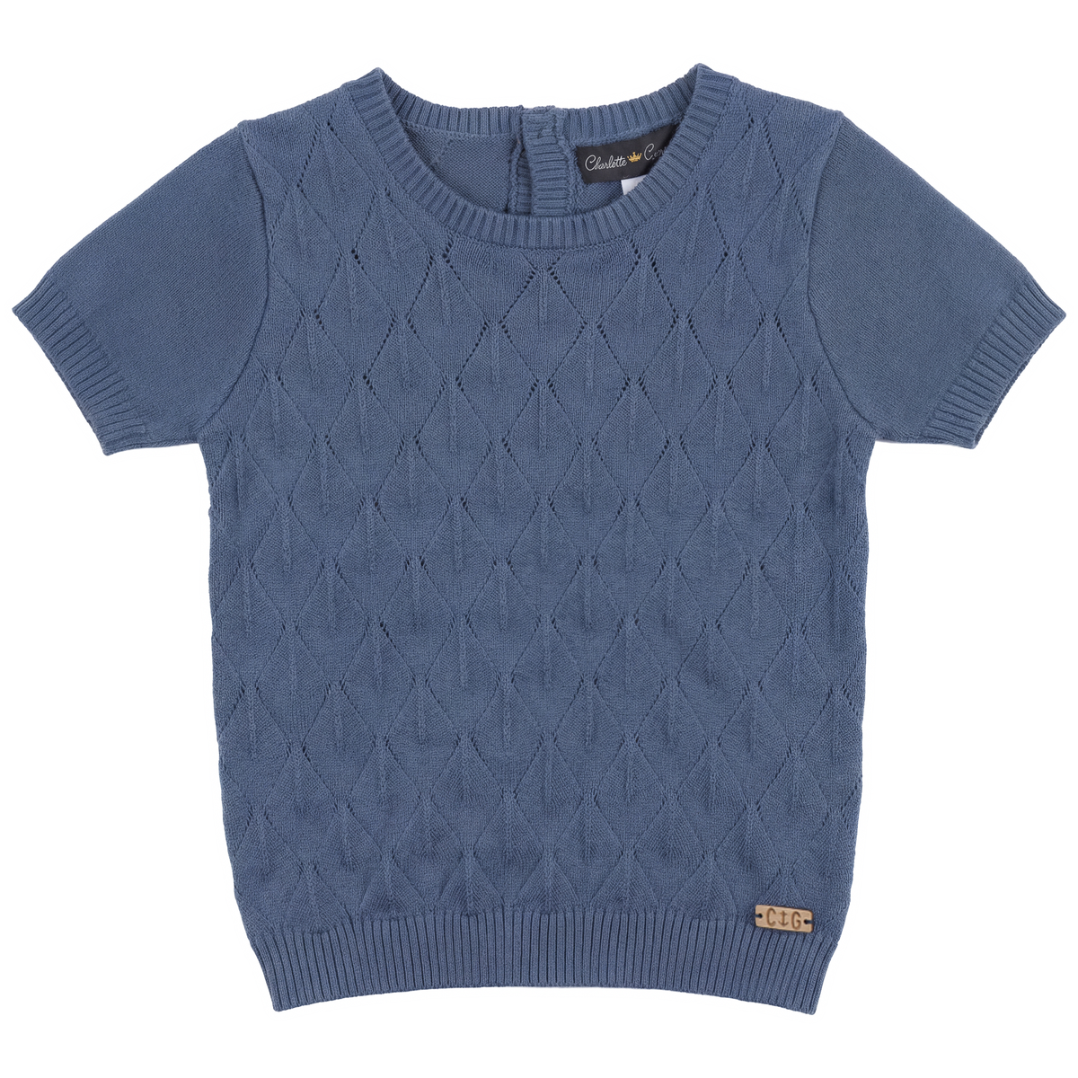 Diamond Knit Sweater in Moonlight by Charlotte & George