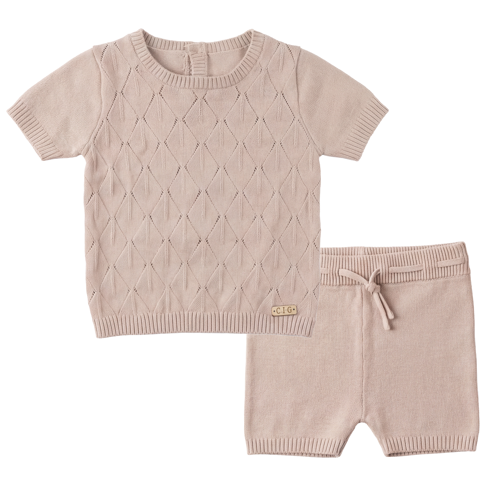 Diamond Knit Set in Mauve by Charlotte & George