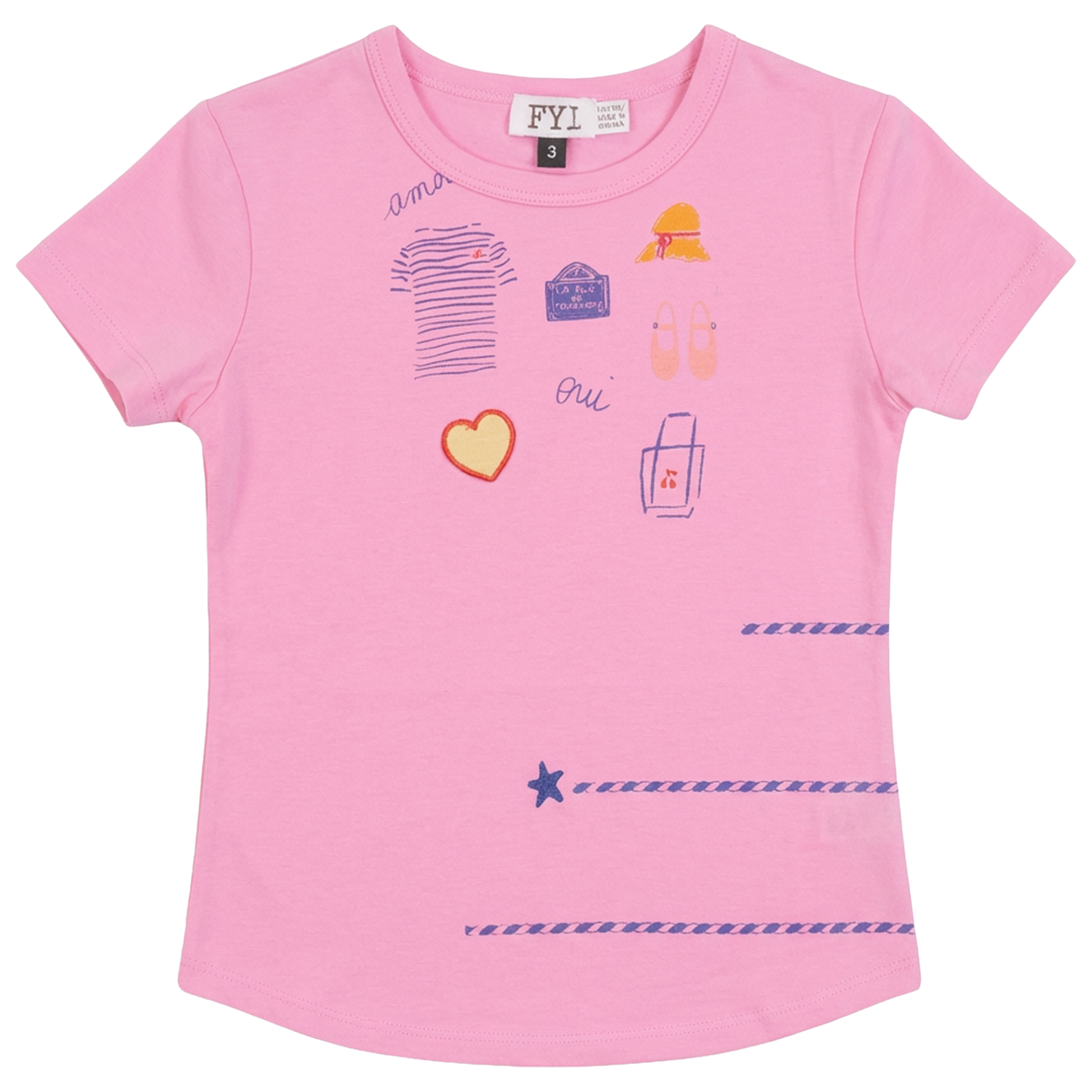 Multi Print Top in Pink by FYI