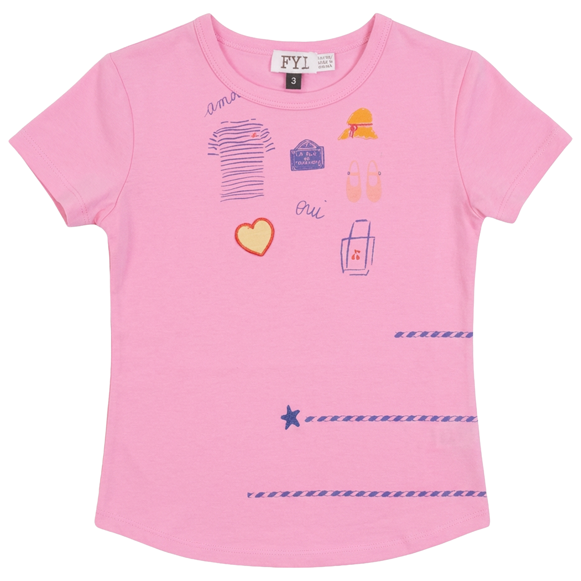 Multi Print Top in Pink by FYI