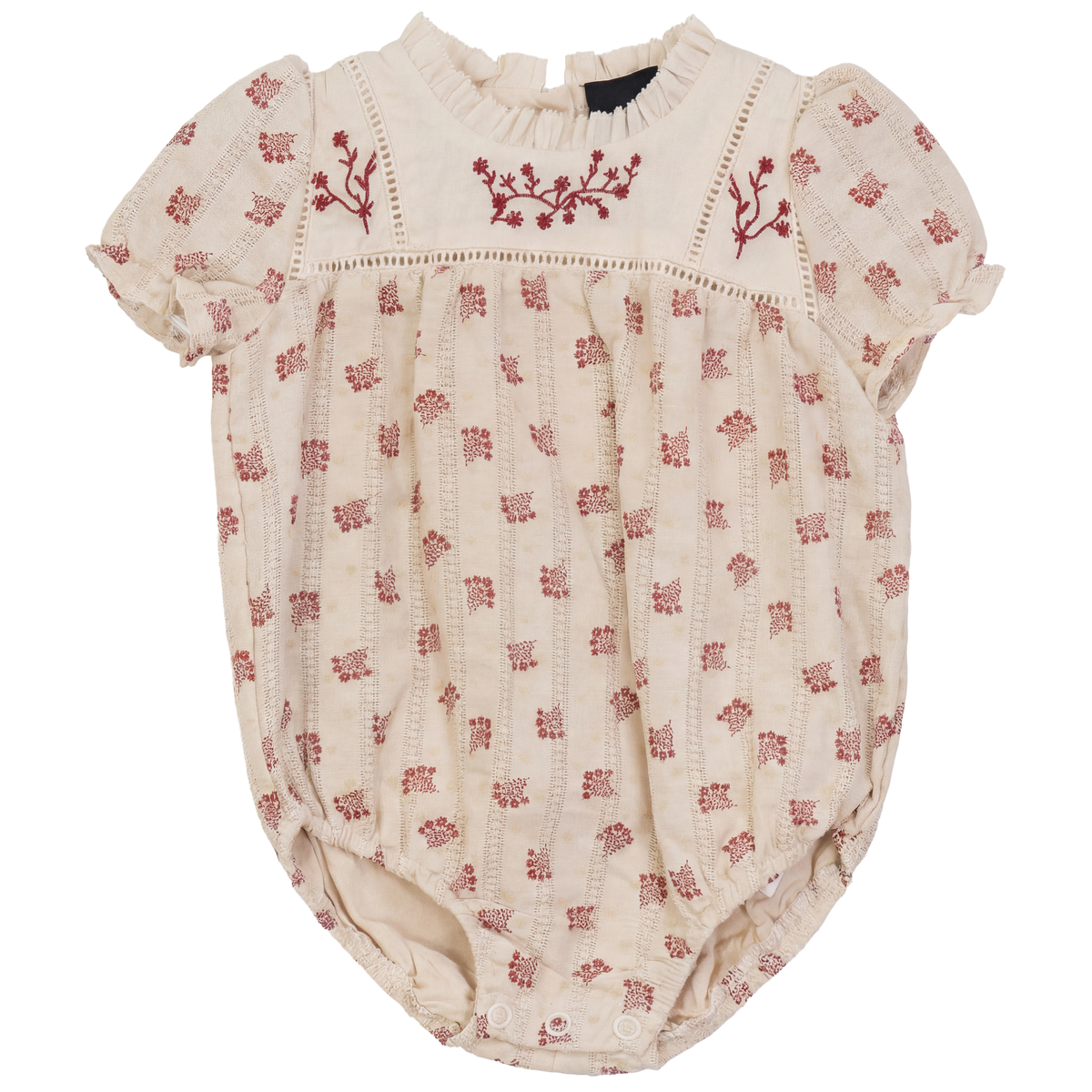 Floral Embroidered Bubble in Burgundy by Hopscotch