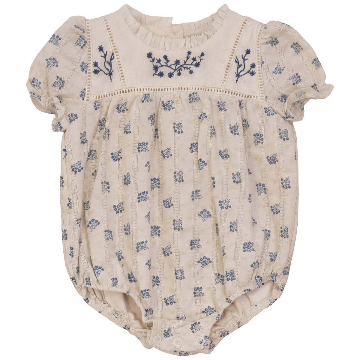 Floral Embroidered Bubble in Moonlight by Hopscotch