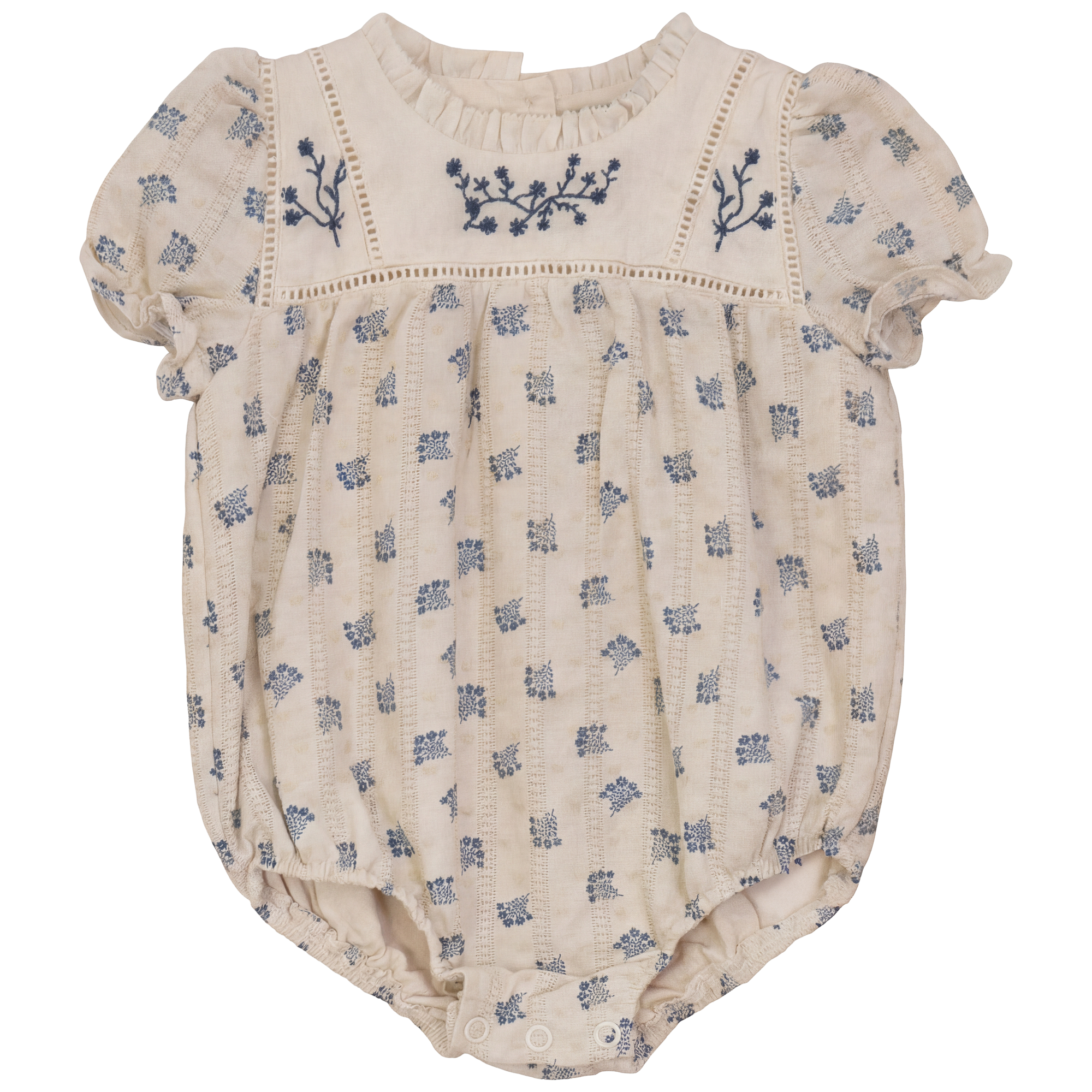 Floral Embroidered Bubble in Moonlight by Hopscotch