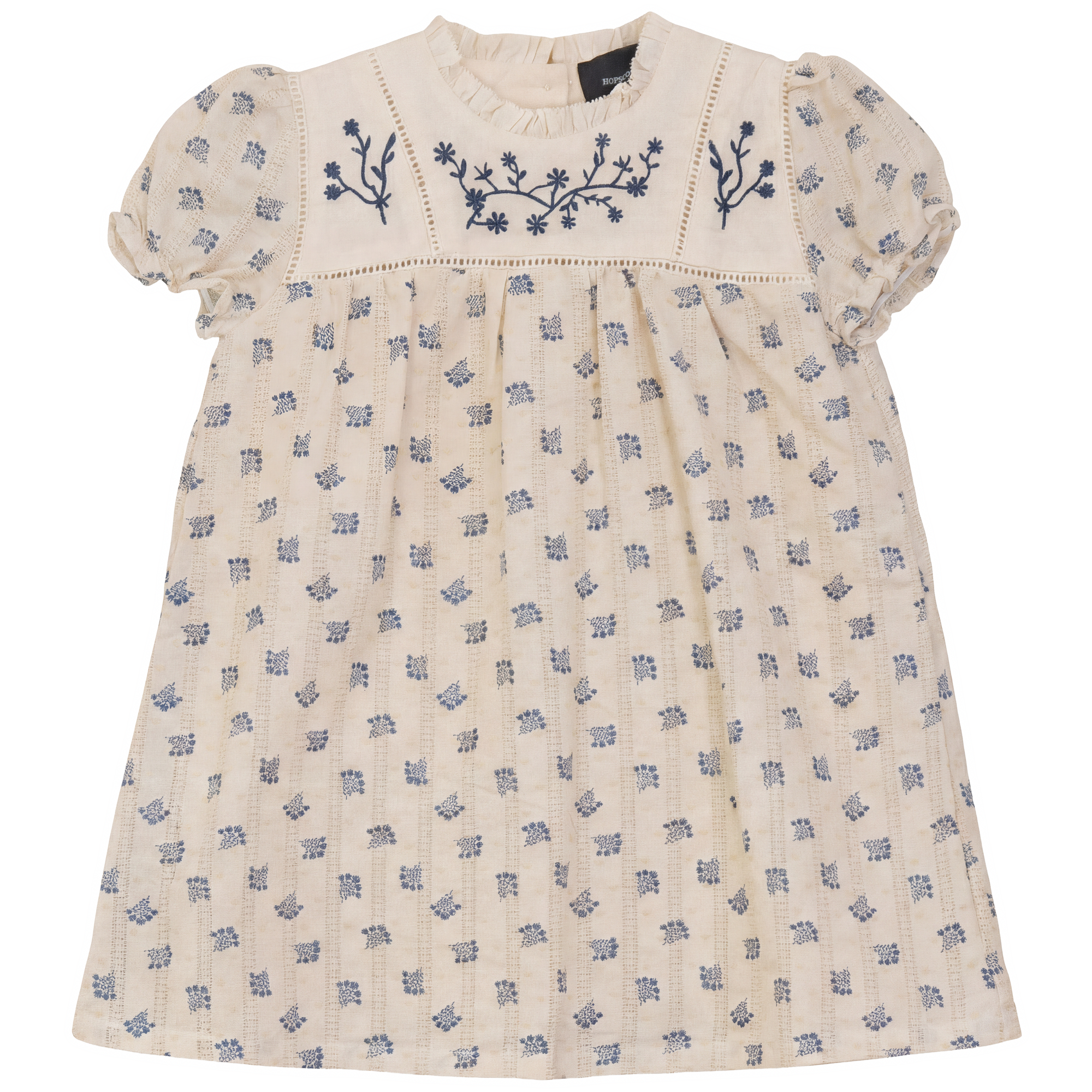 Floral Embroidered Dress in Moonlight by Hopscotch