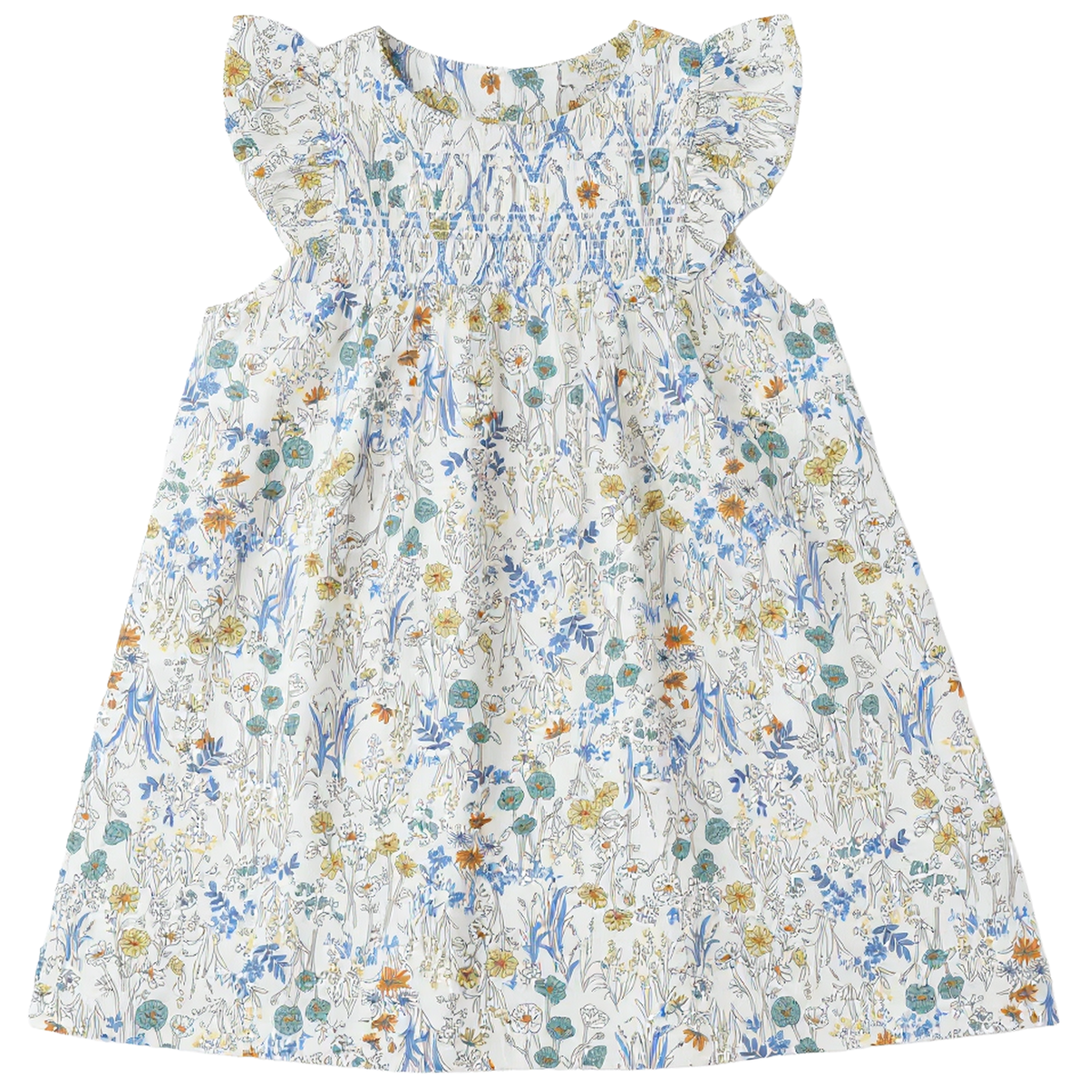 Floral Woven Jumper in Blue by Charlotte & George