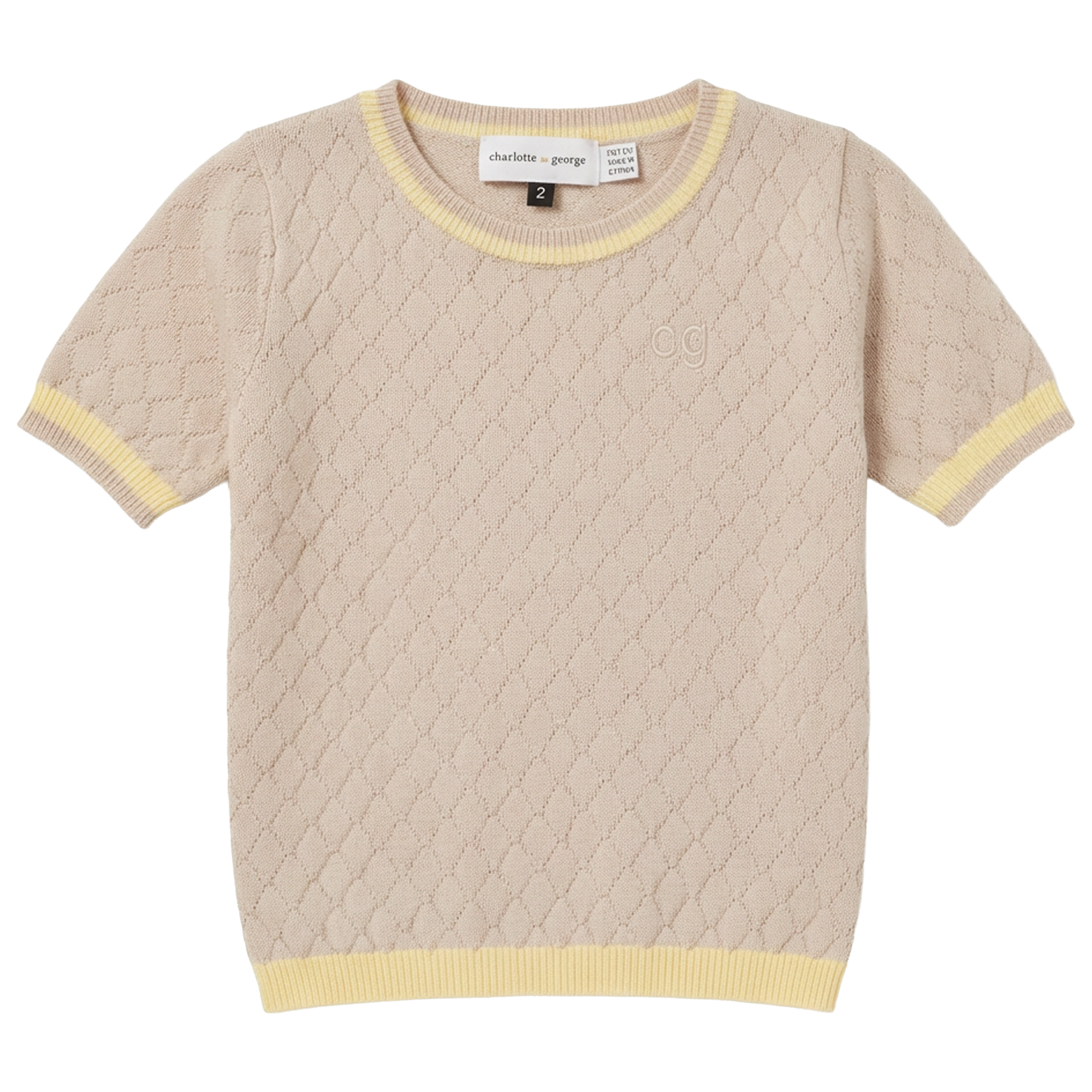 Contrast Knit Sweater in Dark Almond by Charlotte & George